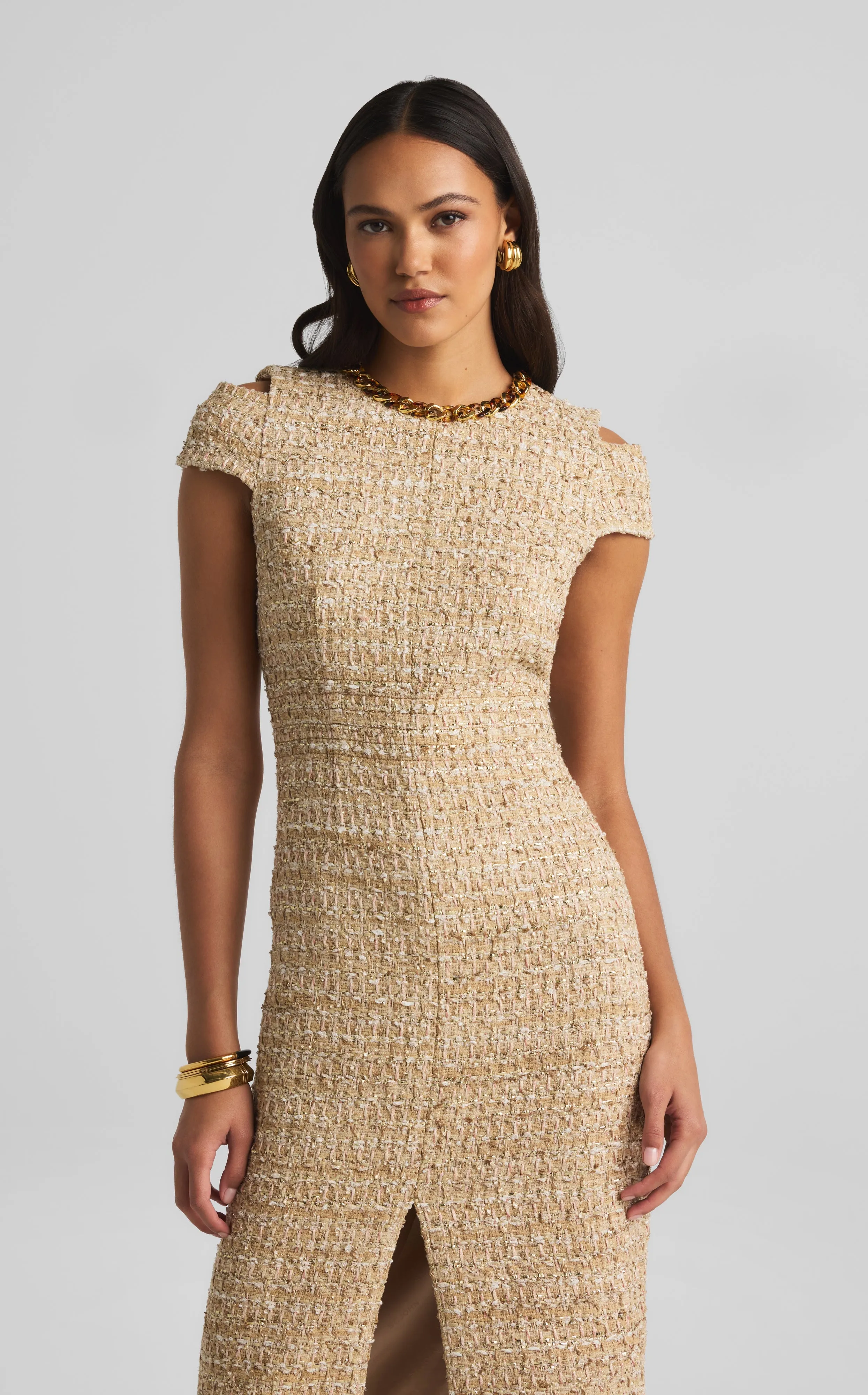 Phoebe Dress in Linden Tweed sold by St. John product image thumbnail 5