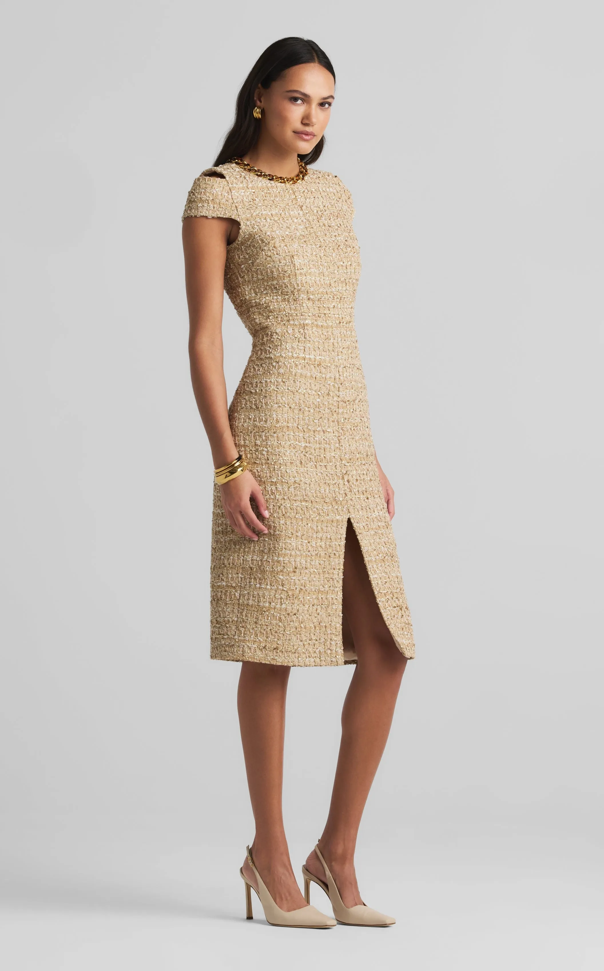 Phoebe Dress in Linden Tweed sold by St. John product image thumbnail 3