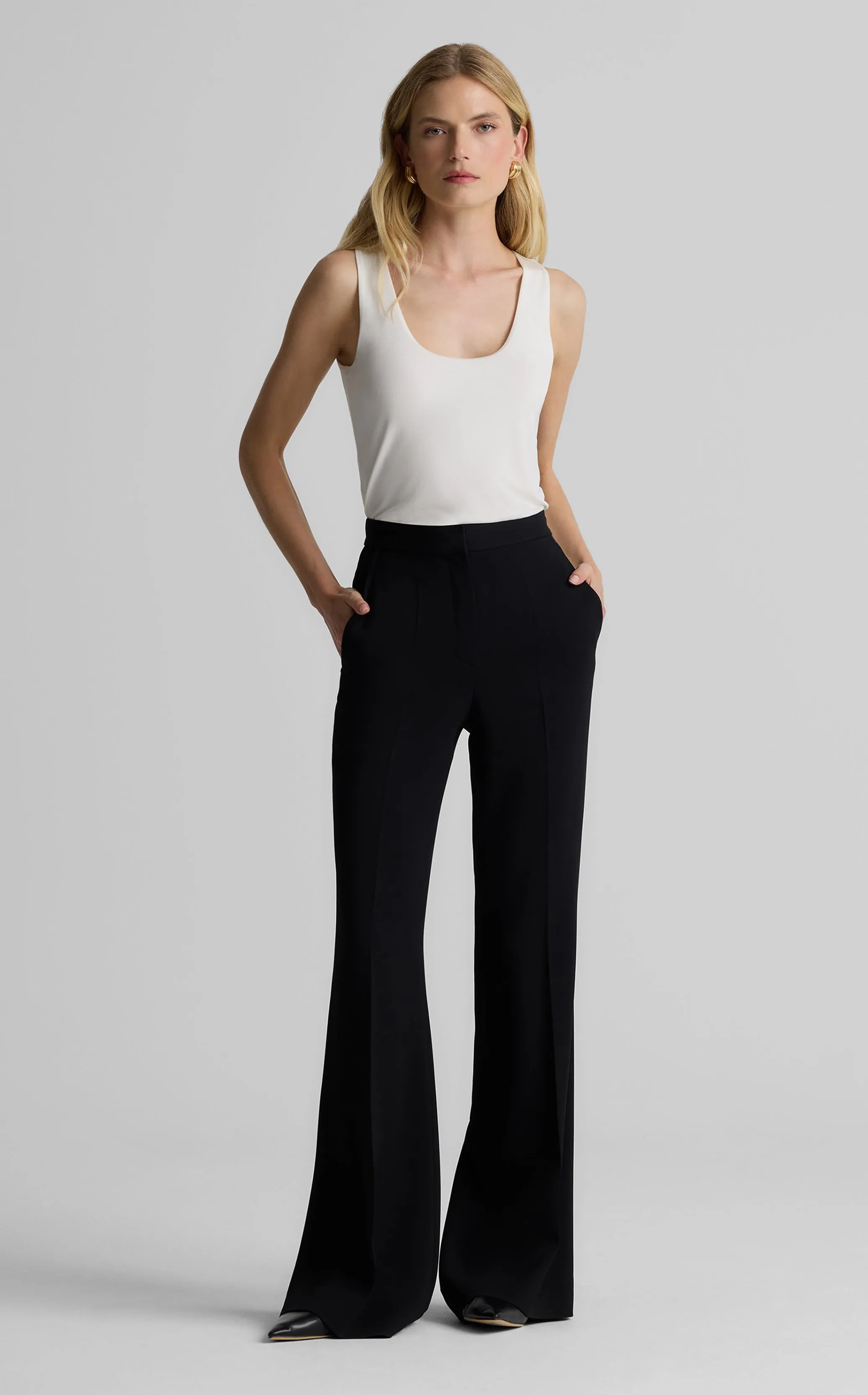 Ava Pant in Stretch Italian Viscose Blend sold by St. John