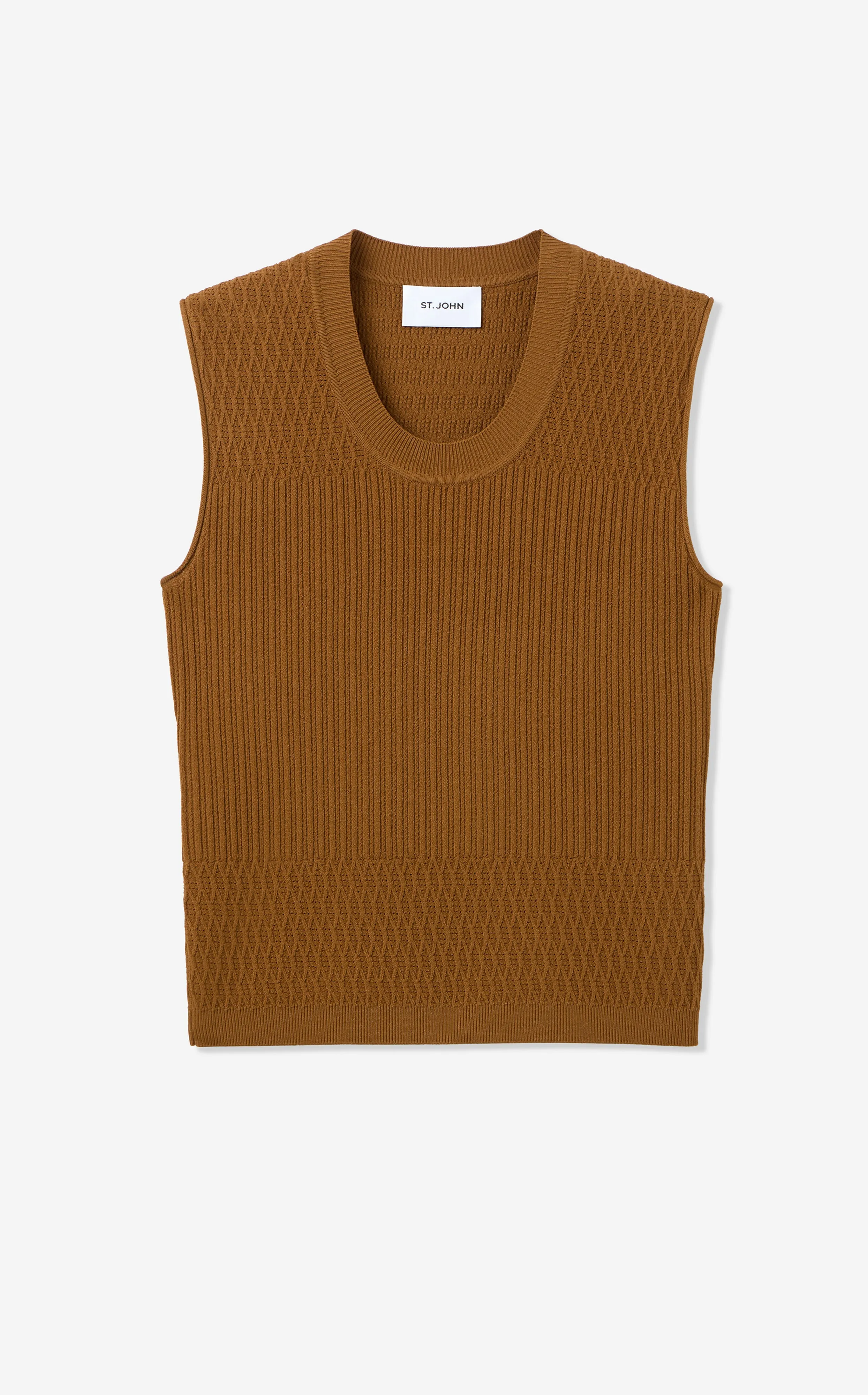 Wren Shell in Fine Mixed Rib Knit sold by St. John product image thumbnail 2