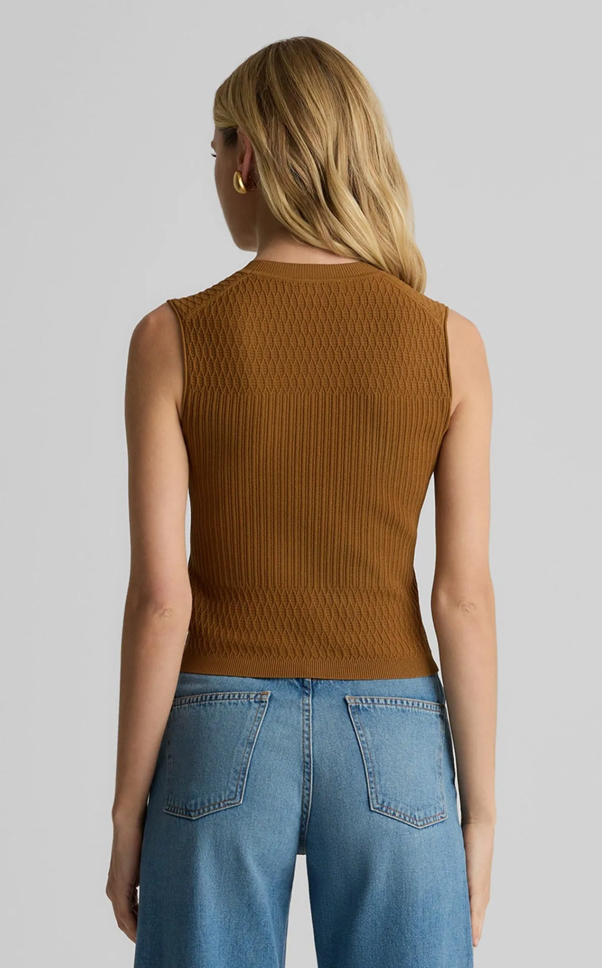 Wren Shell in Fine Mixed Rib Knit sold by St. John product image thumbnail 4