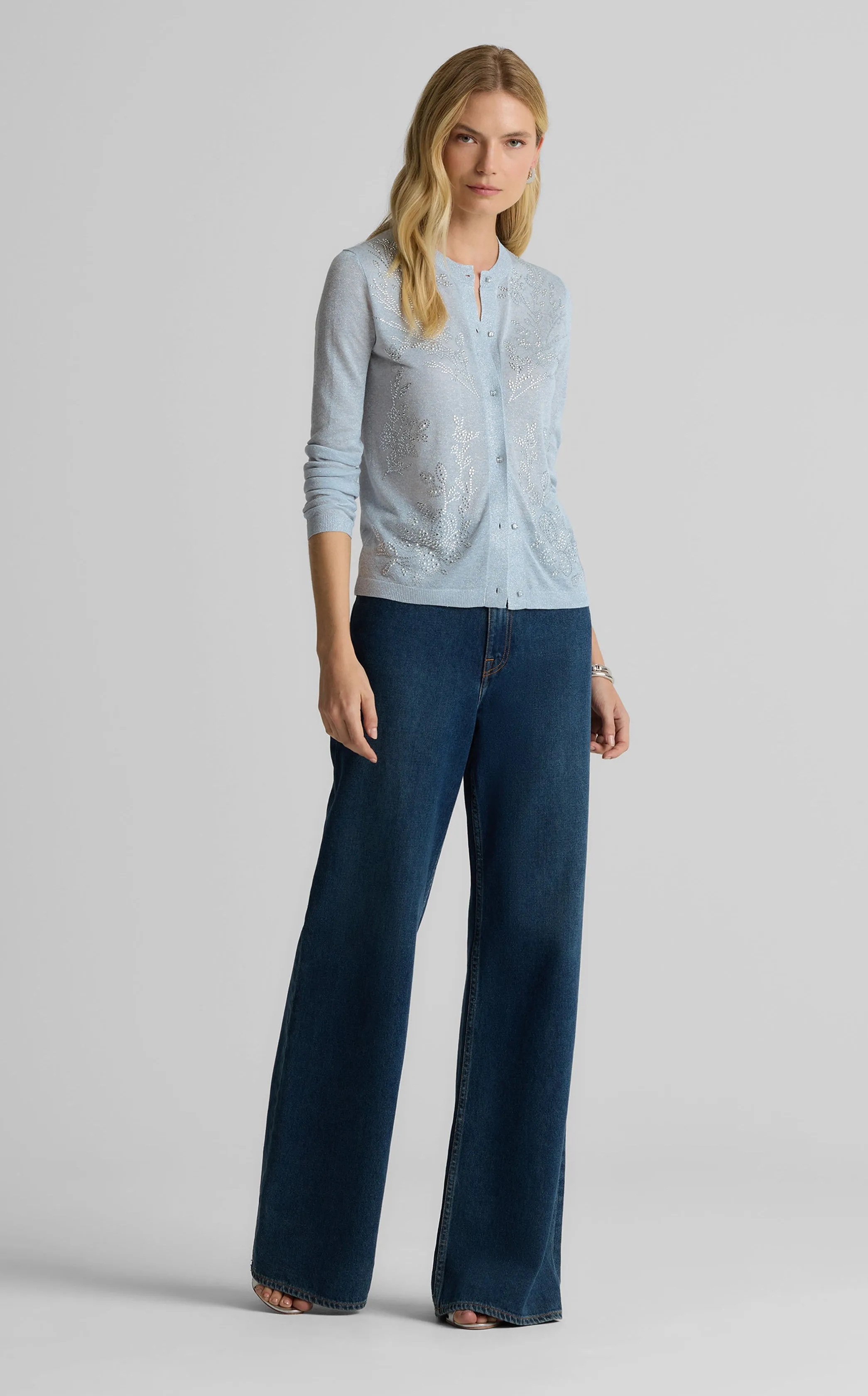 Dawn Cardigan in Embellished Knit sold by St. John product image thumbnail 3