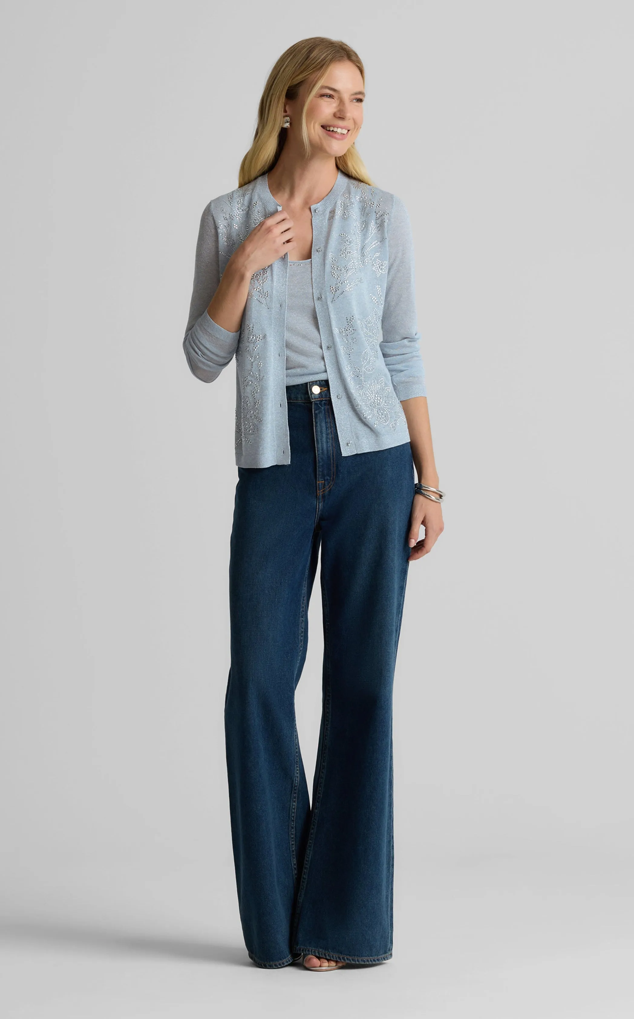 Dawn Cardigan in Embellished Knit sold by St. John product image thumbnail 5