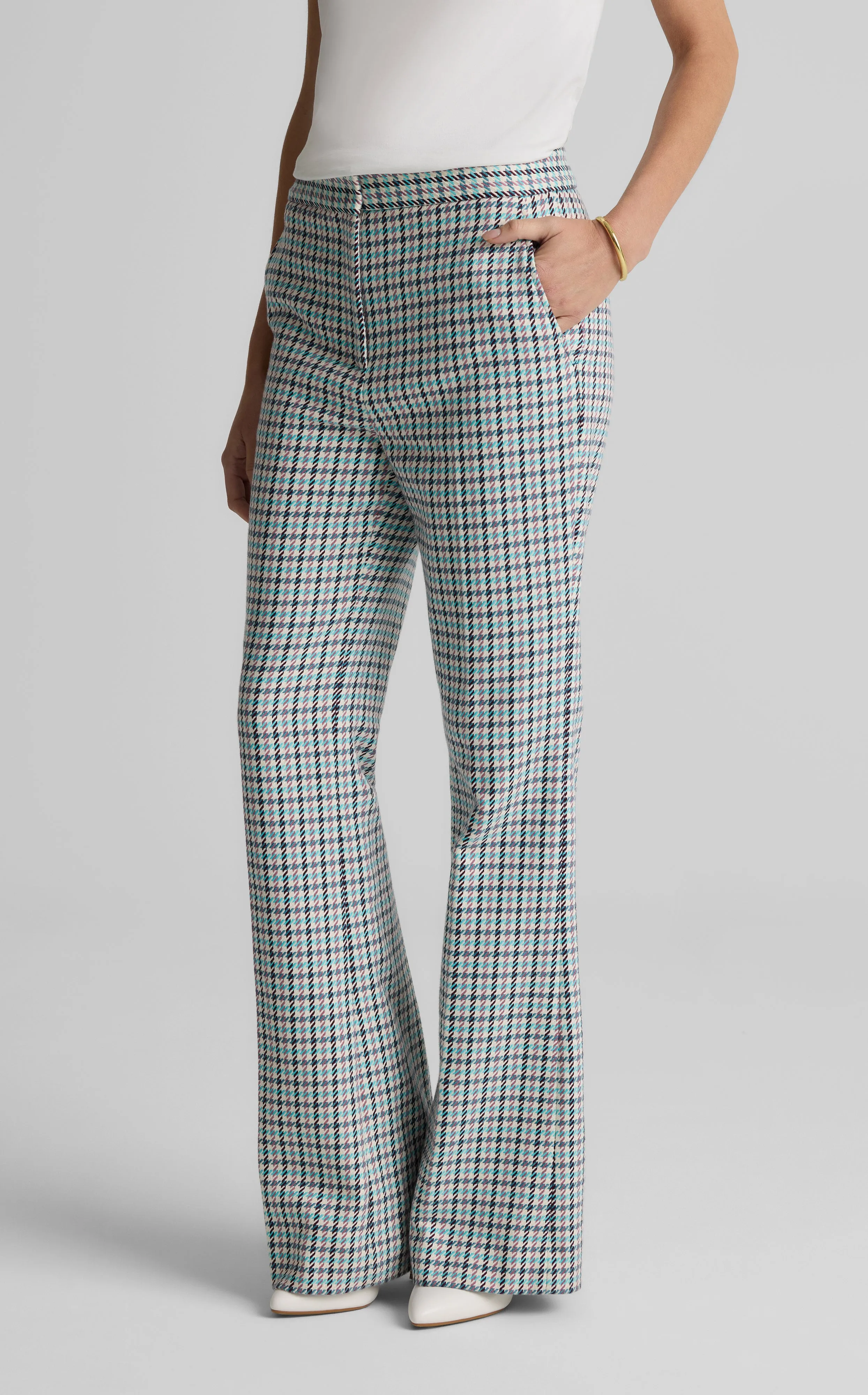 Logan Pant in Stretch Houndstooth sold by St. John product image thumbnail 3