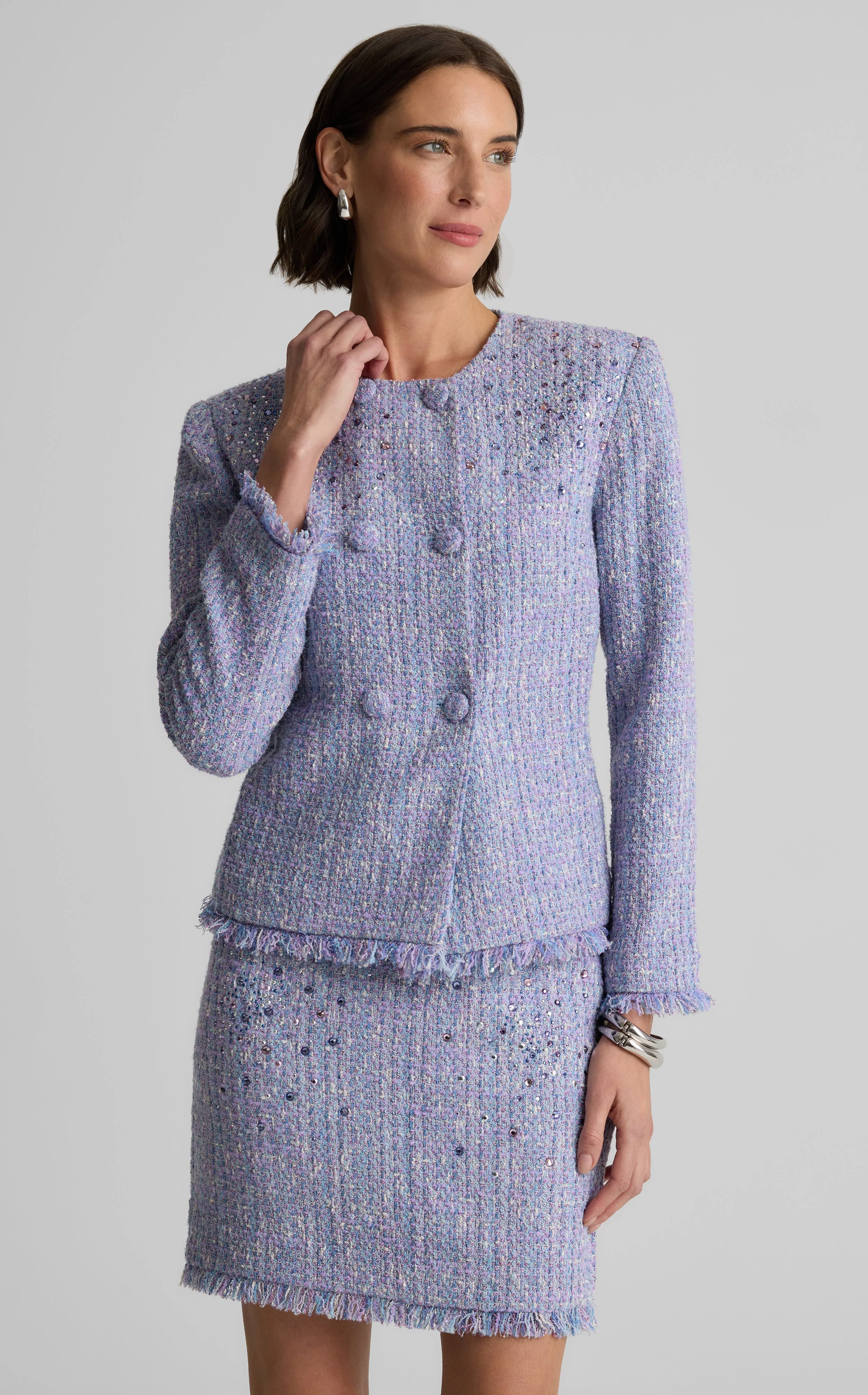 Sinclair Jacket in Monroe Tweed sold by St. John product image thumbnail 3