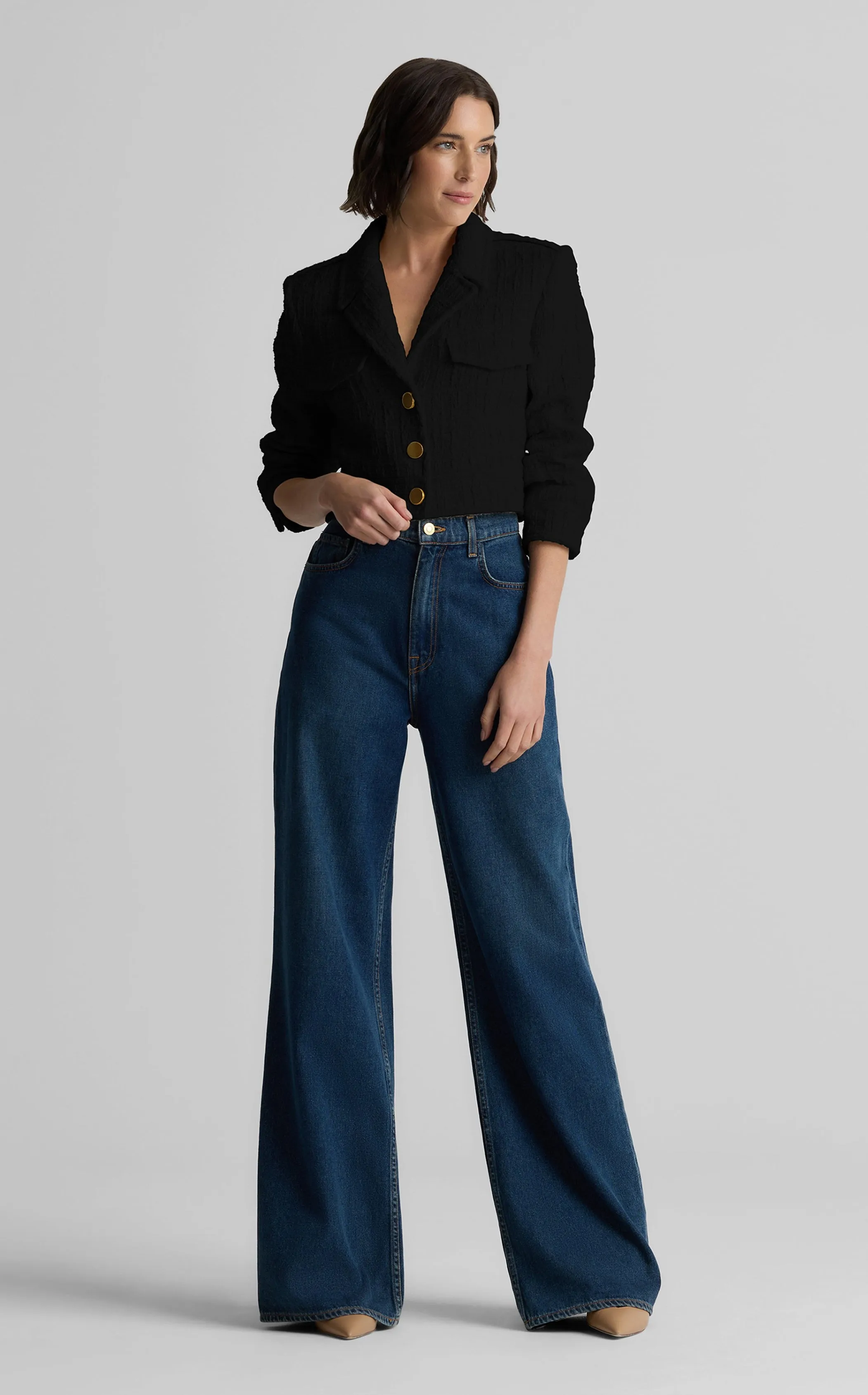 Avery Jacket in Foundry Tweed sold by St. John