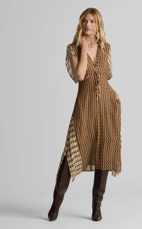 Whitney Dress in Desert Mosaic Print sold by St. John