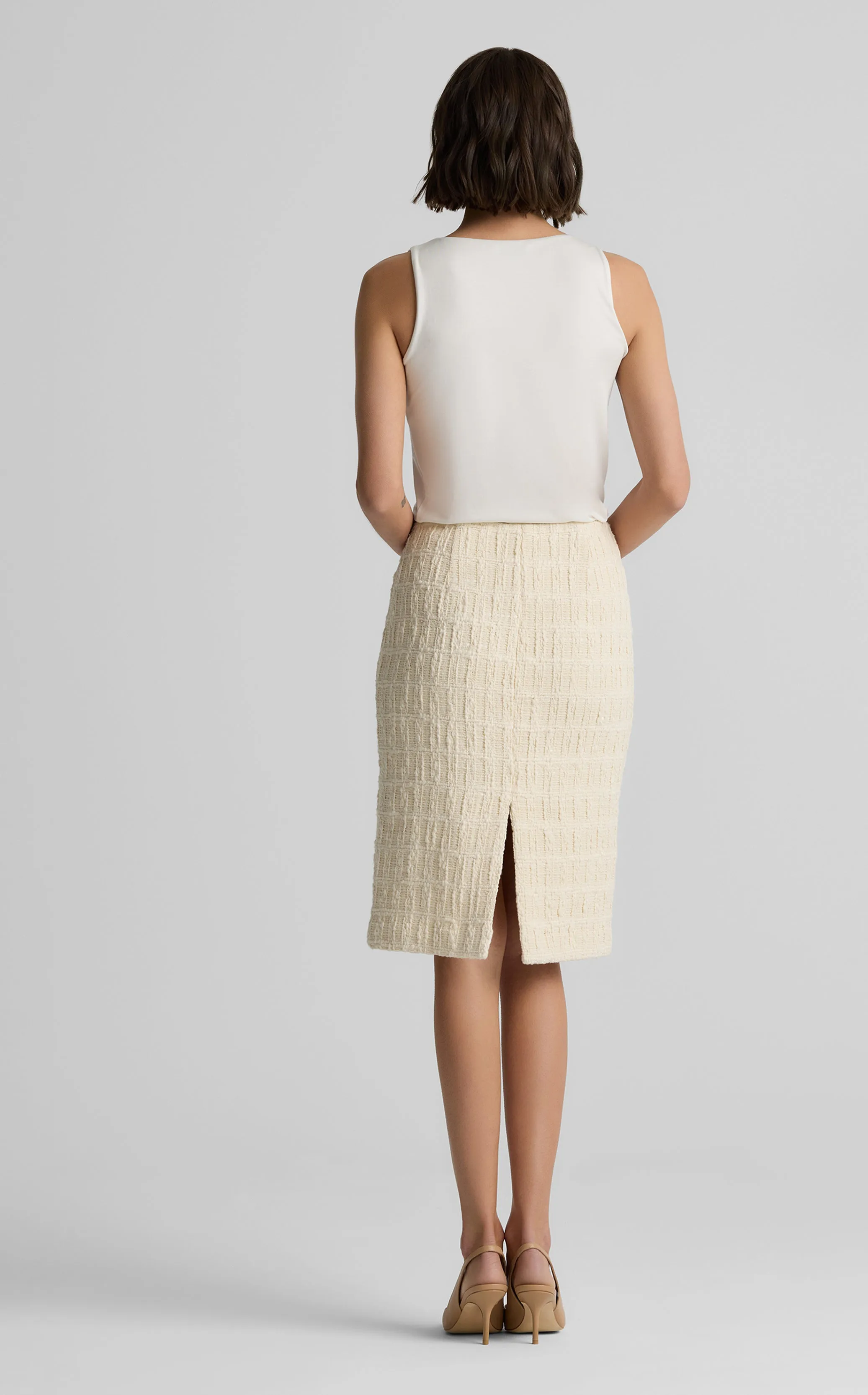 Skyler Skirt in Foundry Tweed sold by St. John product image thumbnail 5