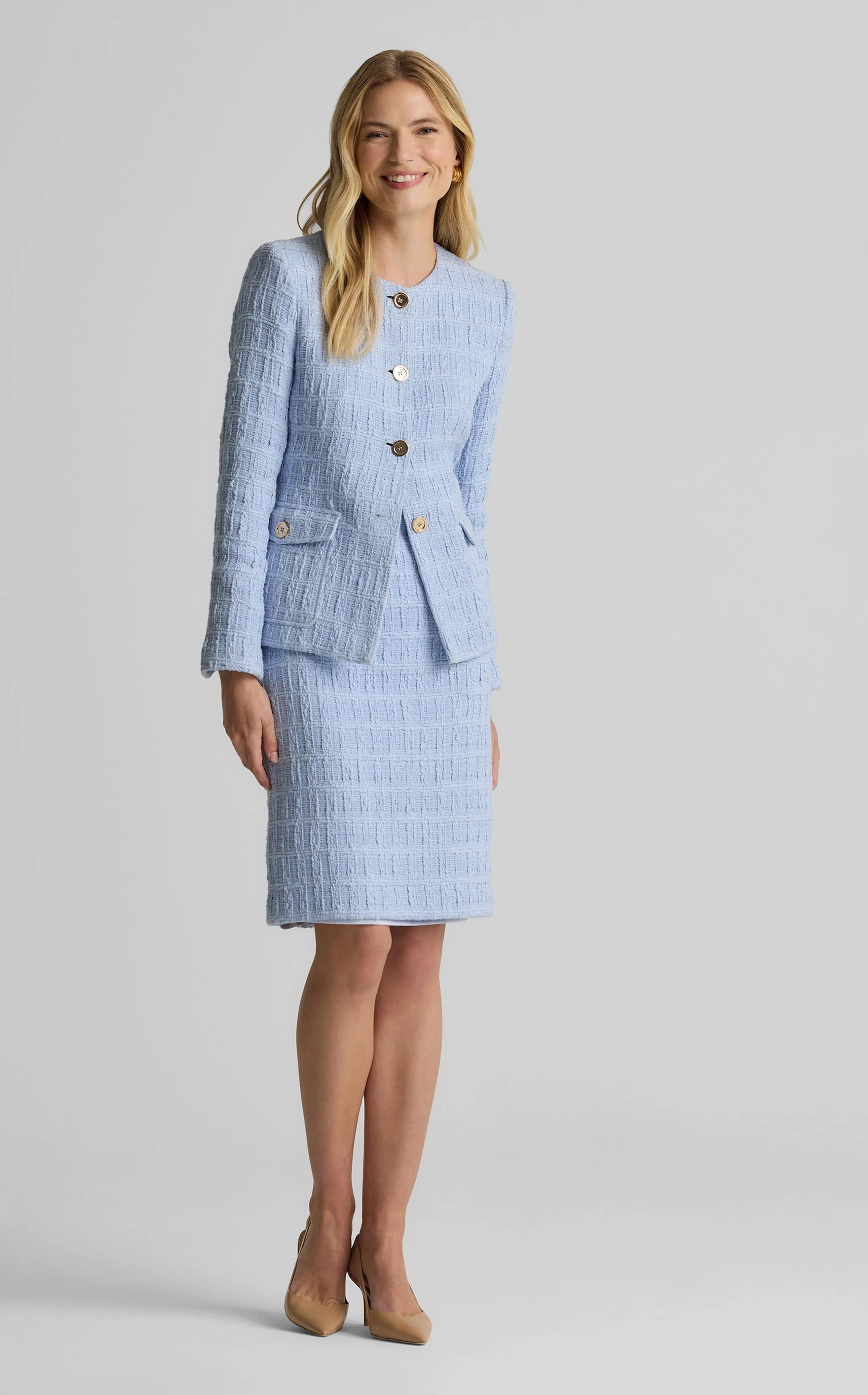 Skyler Skirt in Foundry Tweed sold by St. John product image thumbnail 5