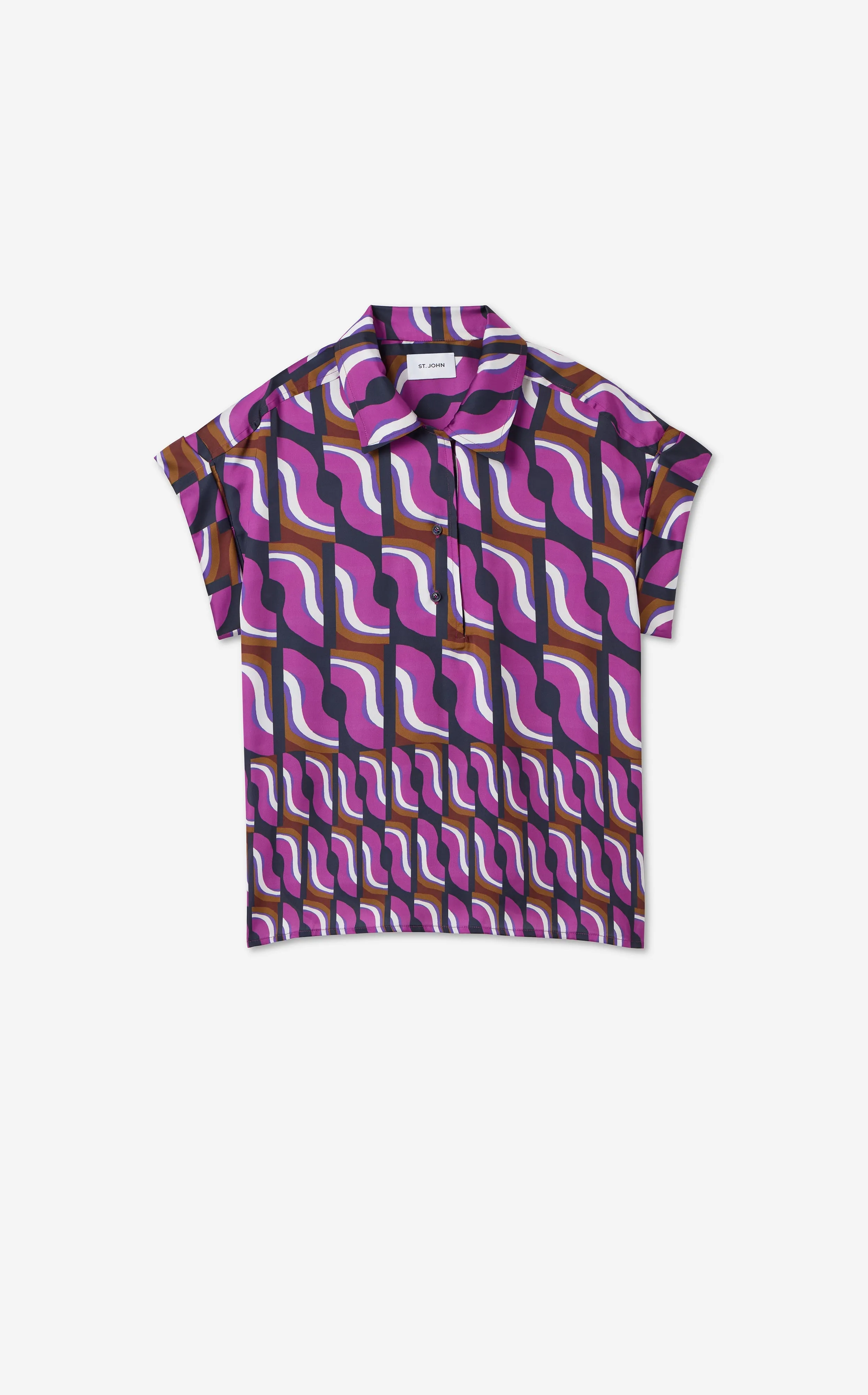 Taylor Top in Vintage Block Print sold by St. John product image thumbnail 2