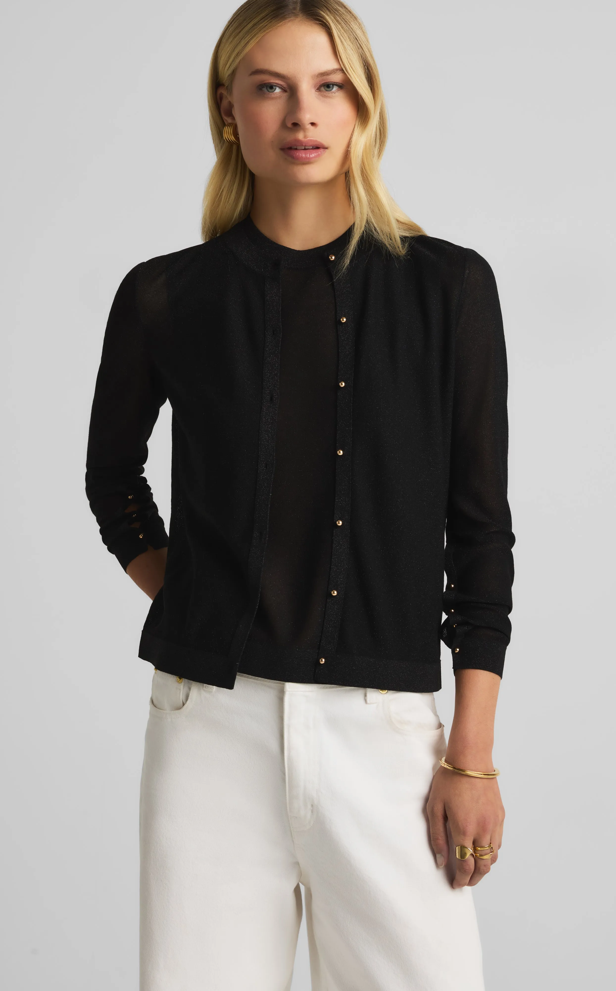 Fine Lurex Cardigan sold by St. John product image thumbnail 2