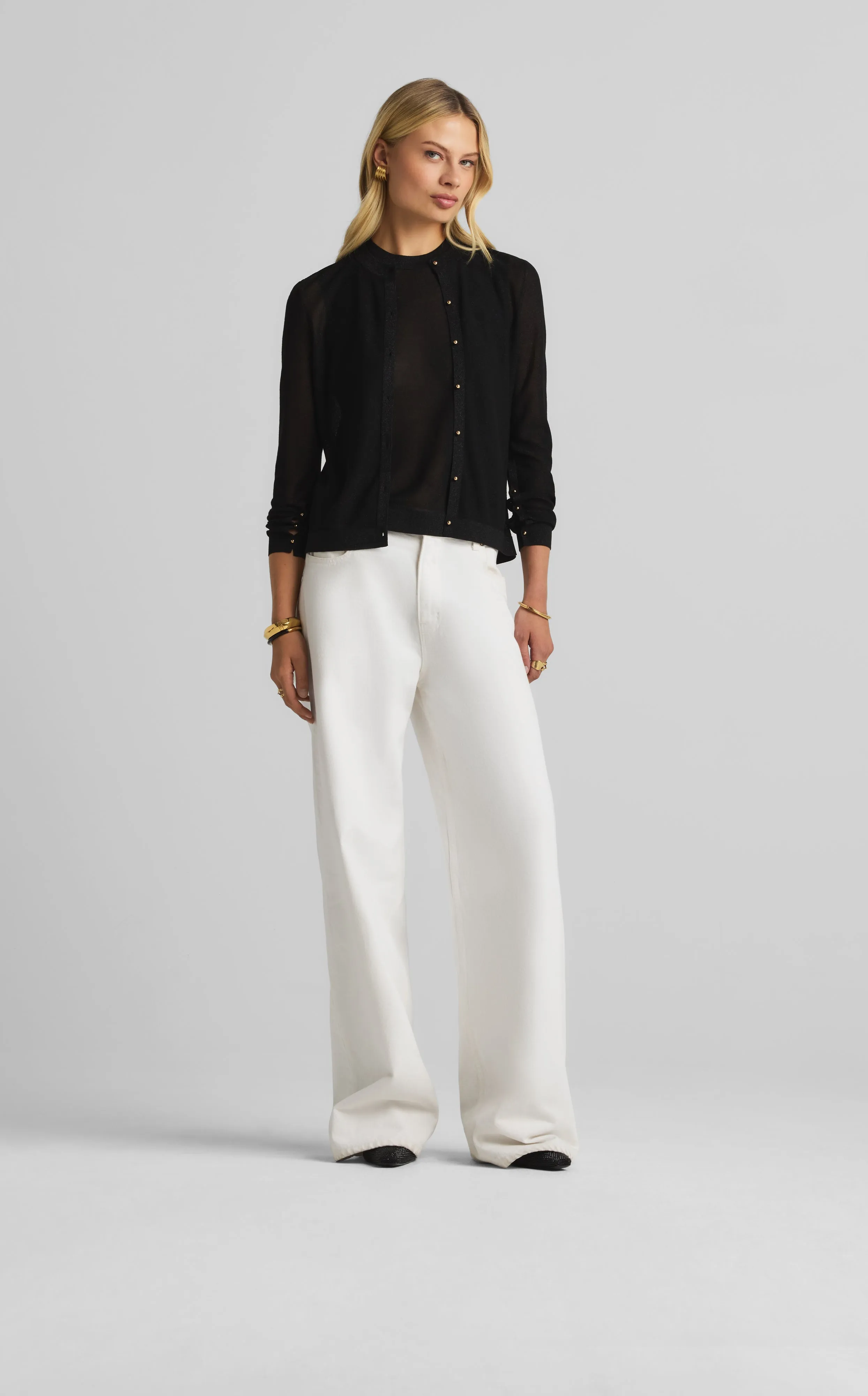 Fine Lurex Cardigan sold by St. John product image thumbnail 3