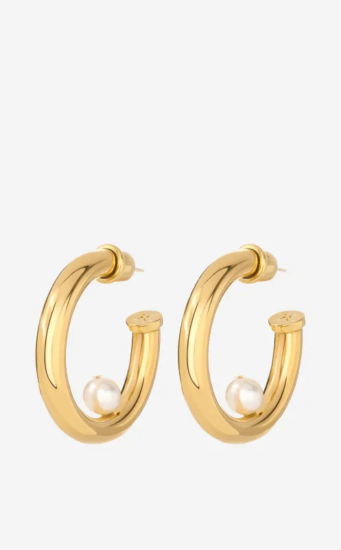 Christina Caruso Hoop Earring with Pearl sold by St. John