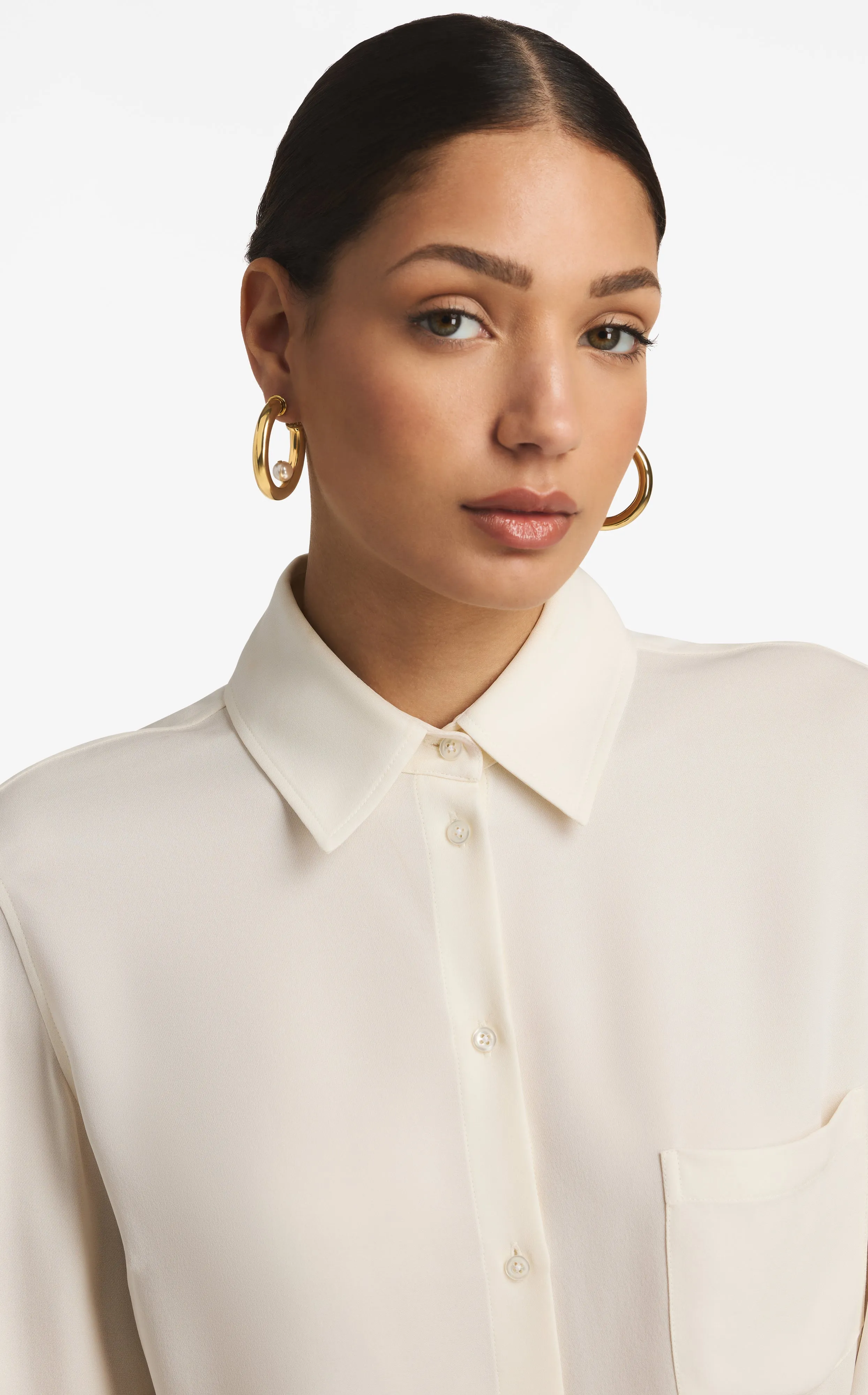 Christina Caruso Hoop Earring with Pearl sold by St. John product image thumbnail 2