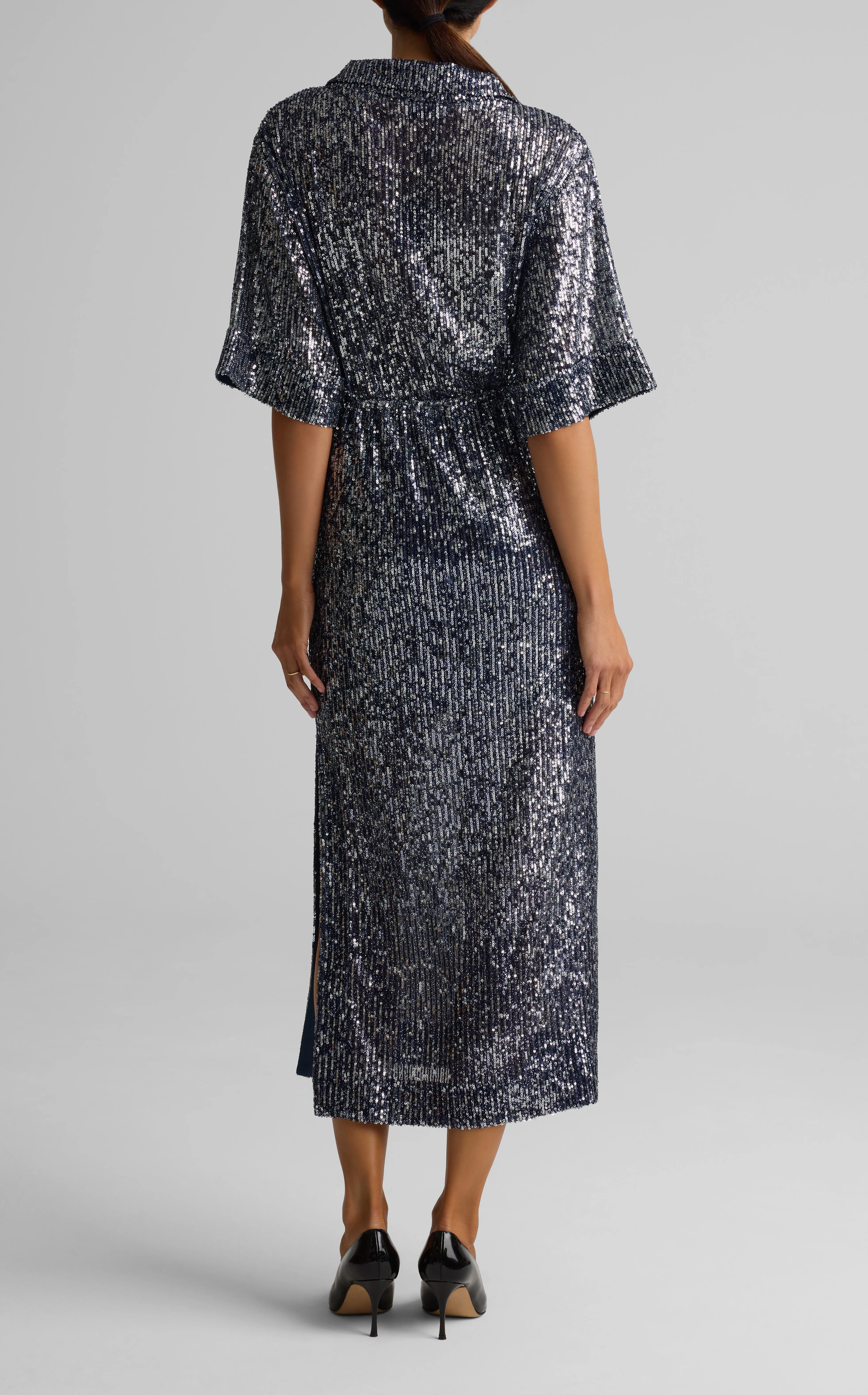 Short Sleeve Sequin Gown sold by St. John product image thumbnail 2