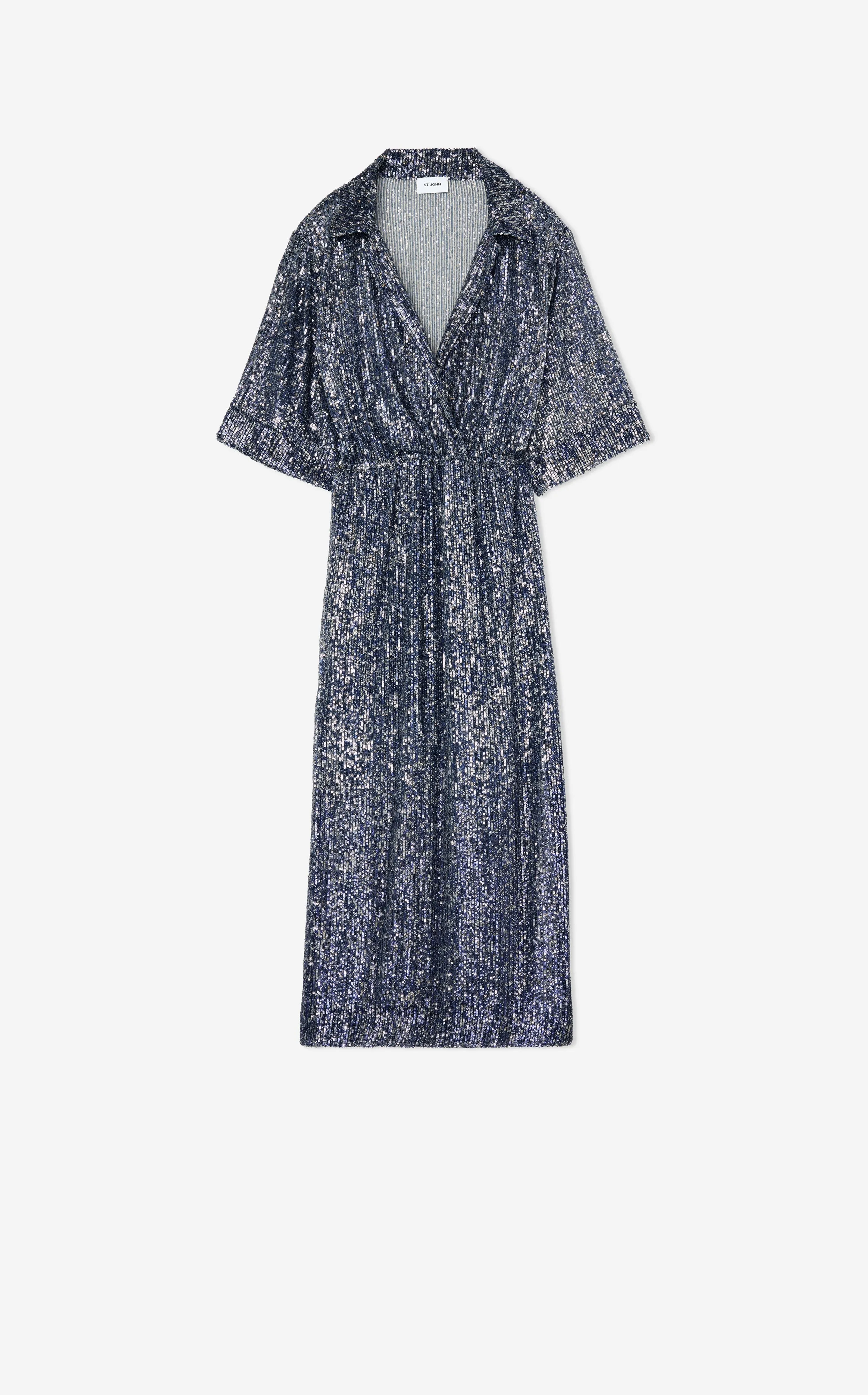 Short Sleeve Sequin Gown sold by St. John product image thumbnail 3