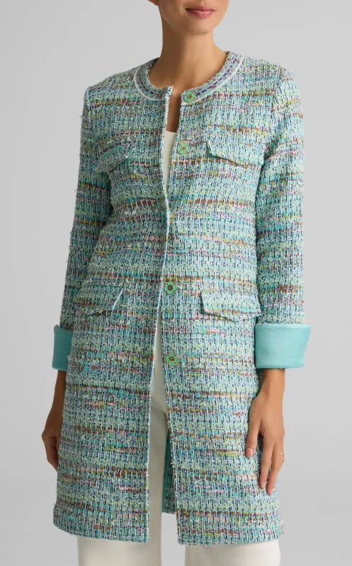 Gauzy Multi Yarn Tweed Jacket sold by St. John