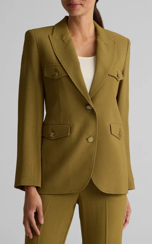 Textured Crepe Jacket sold by St. John
