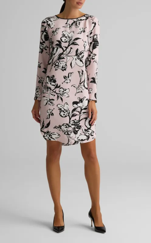 Magnolia Floral Bateau Neck Dress sold by St. John