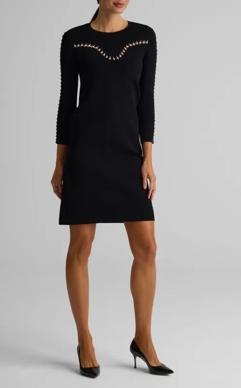 Embellished Yoke Detail Dress sold by St. John