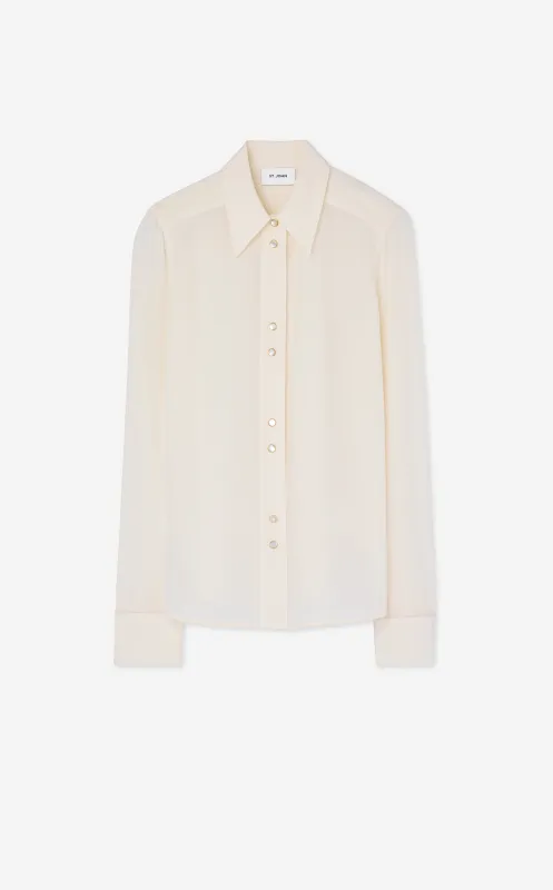 Silk Crepe de Chine Blouse sold by St. John