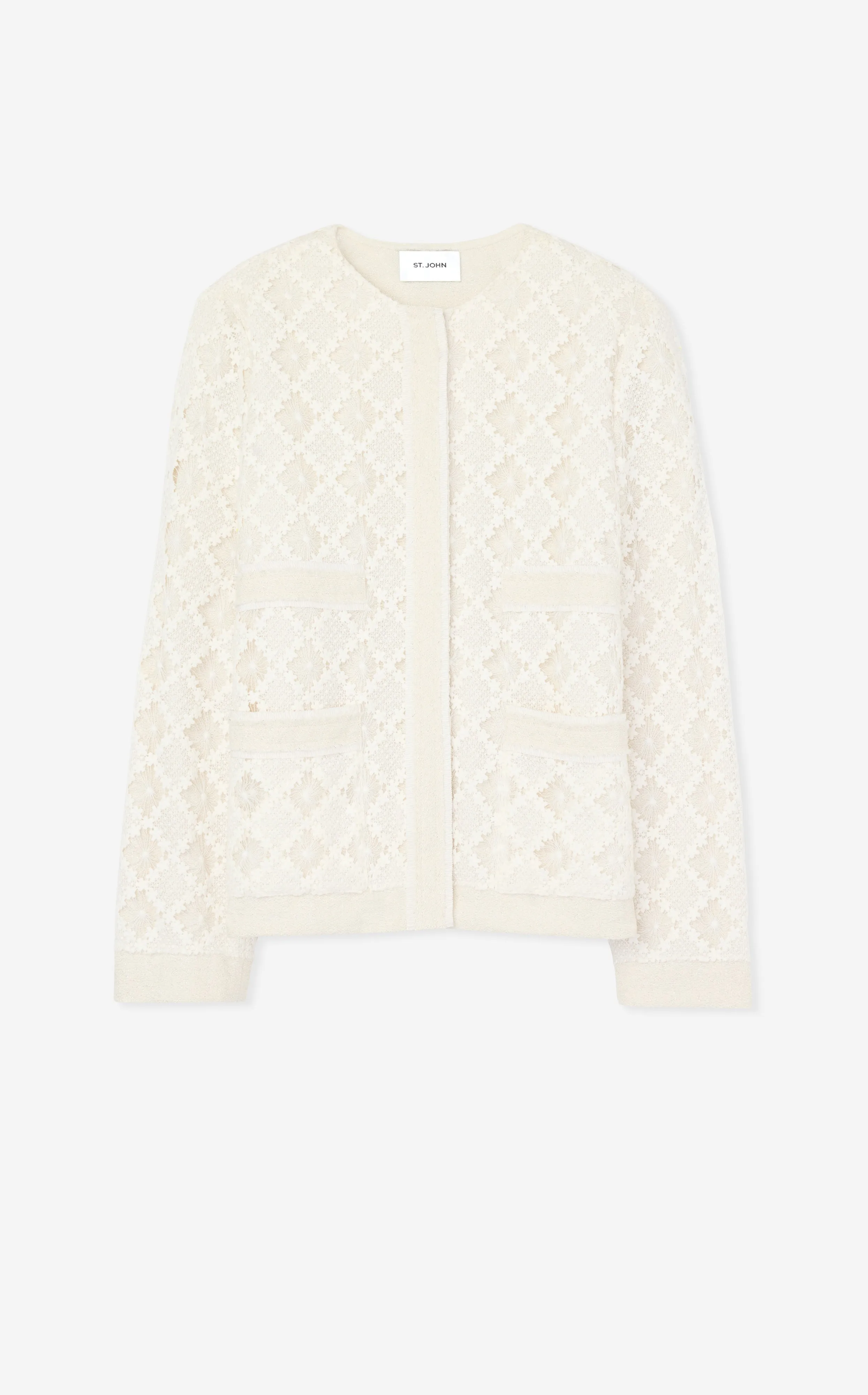 Mixed Media Short Jacket sold by St. John