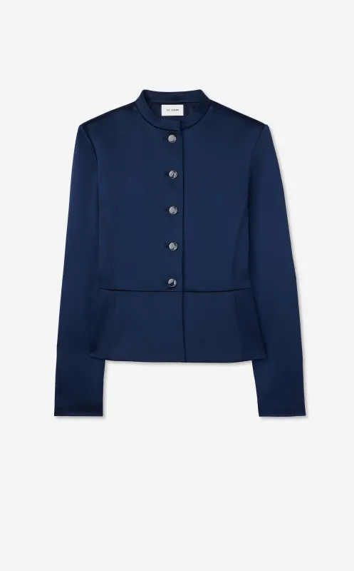 Stretch Satin Jacket sold by St. John