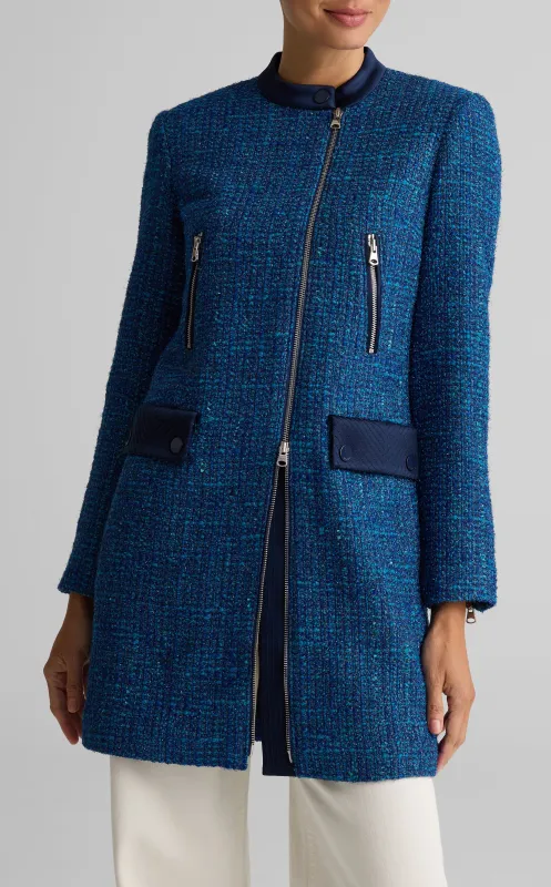 Lurex Tweed Long Jacket sold by St. John