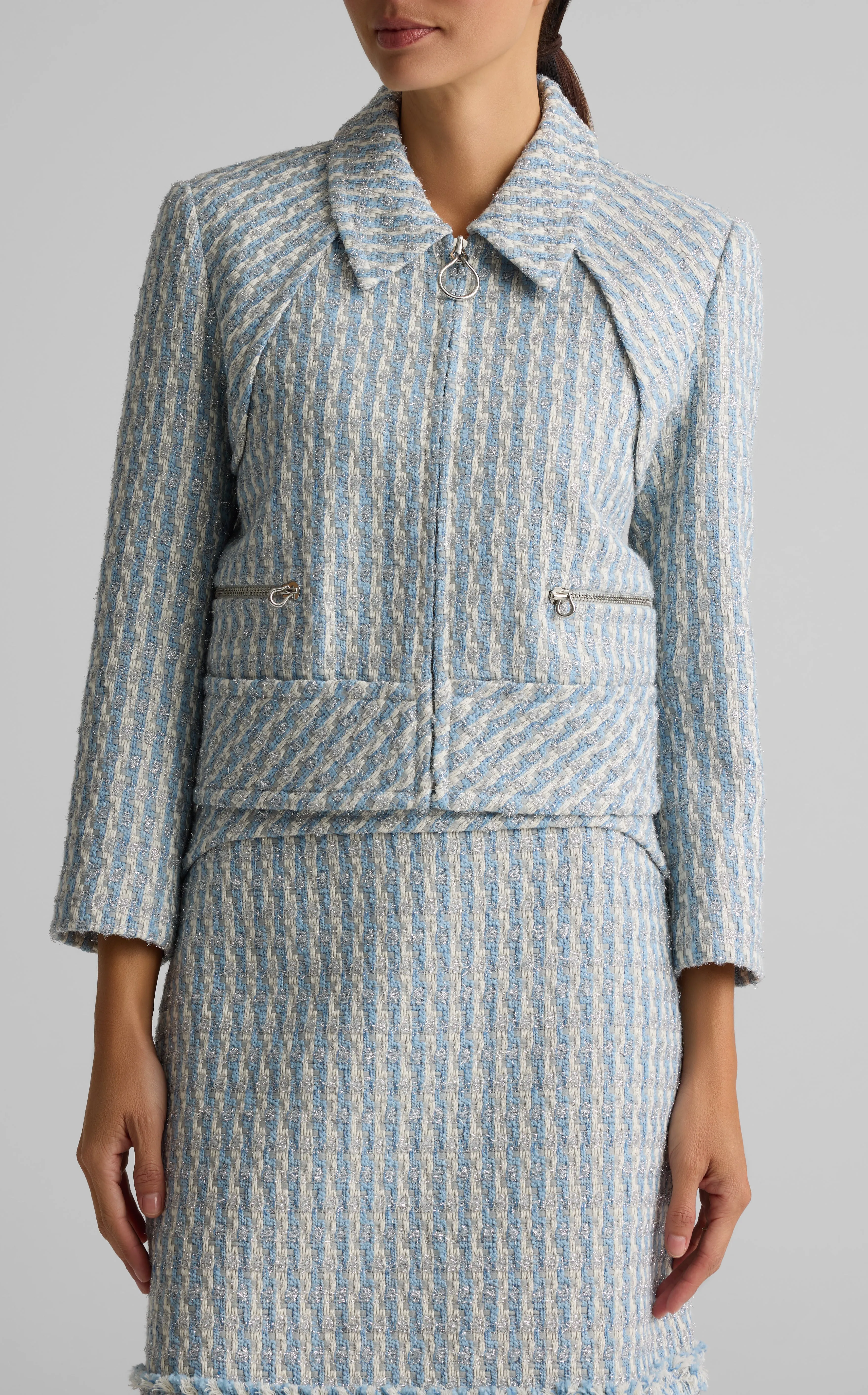 Textured Multi Tweed Jacket sold by St. John