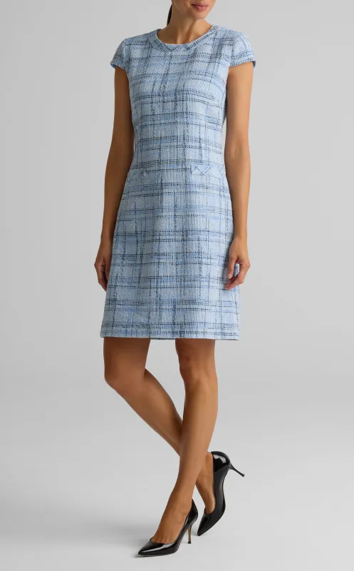 Metallic Tape Lined Dress sold by St. John