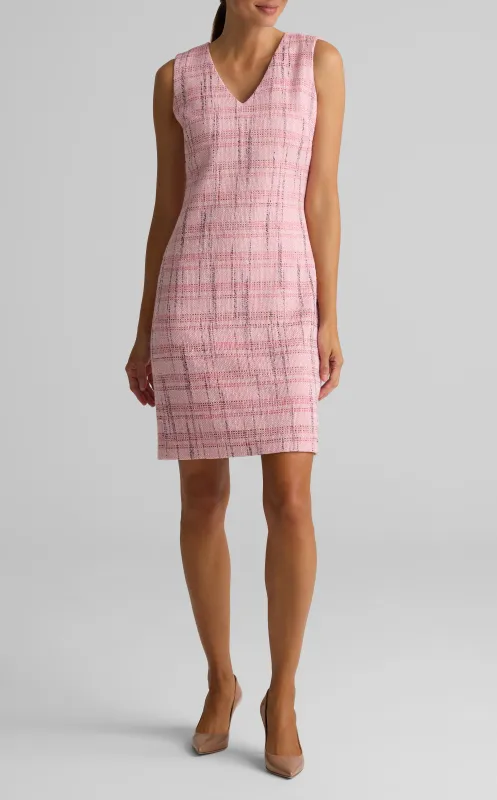 Metallic Tape Plaid Dress sold by St. John