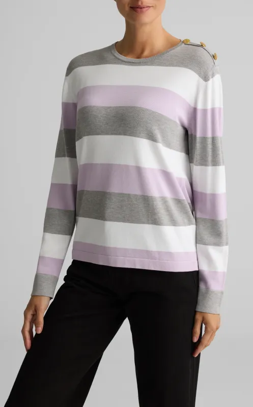 3 Color Candy Stripe Sweater sold by St. John