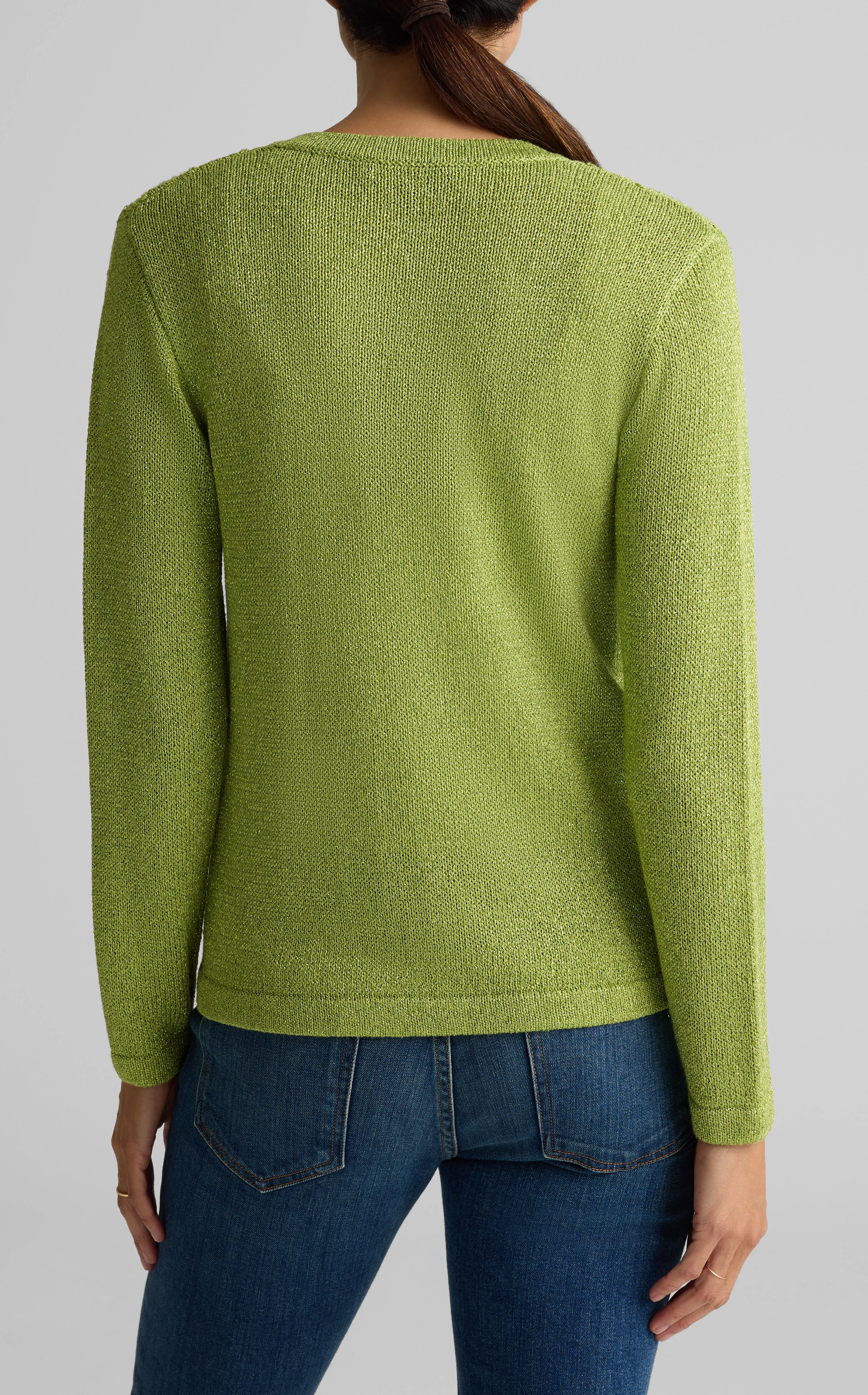 Sparkle Crochet Knit Cardigan sold by St. John product image thumbnail 2