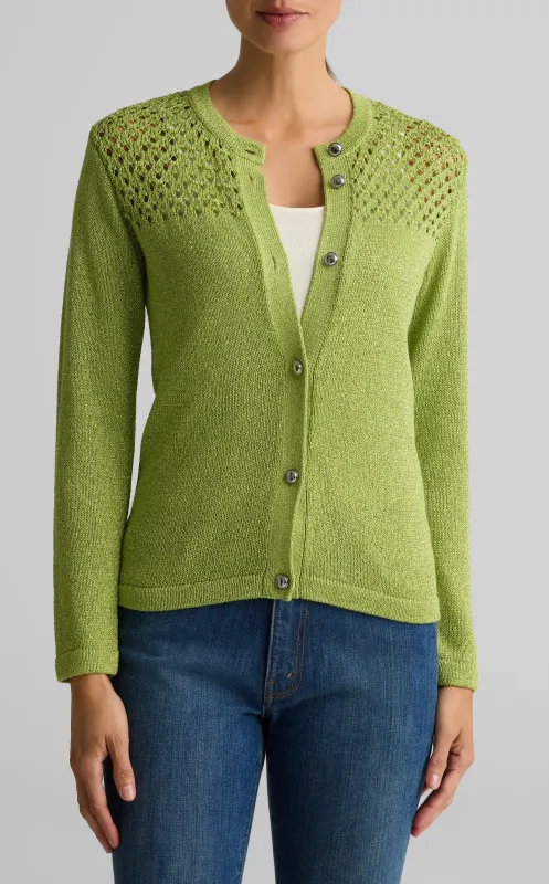 Sparkle Crochet Knit Cardigan sold by St. John