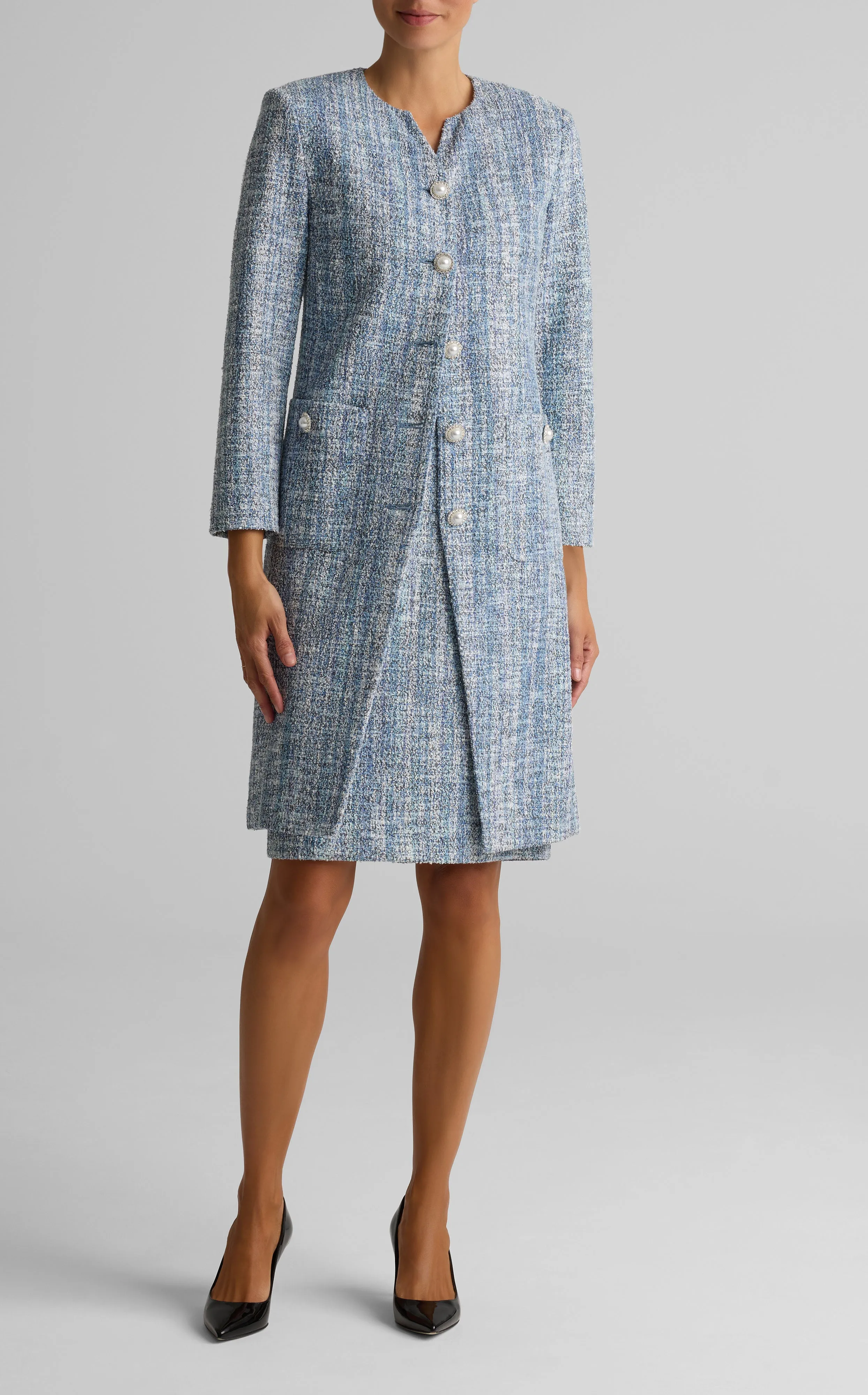 Stretch Lurex Marble Tweed Jacket sold by St. John