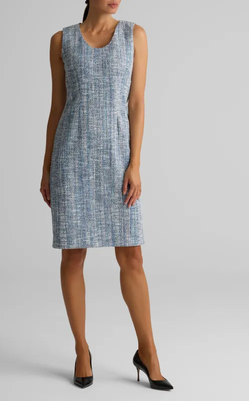 Stretch Lurex Tweed Lined Dress sold by St. John
