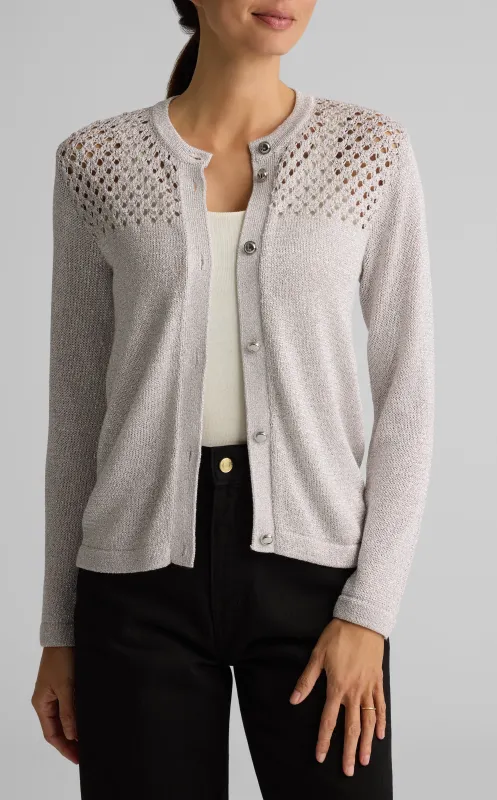 Sparkle Crochet Knit Cardigan sold by St. John