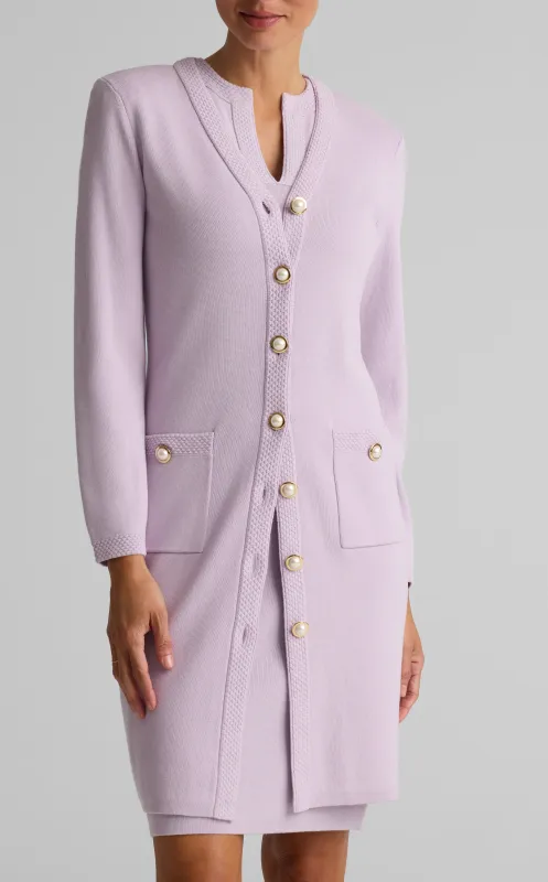 Solid Stretch Knit Jacket sold by St. John