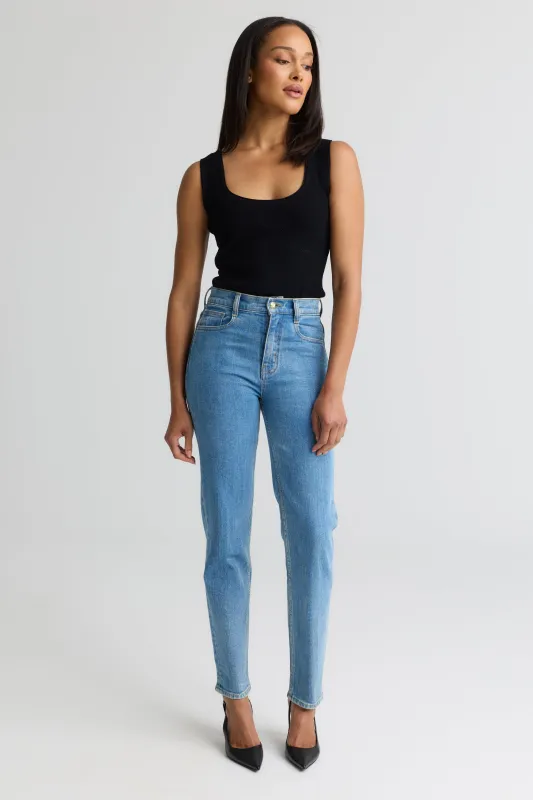 Isabel Pant In Stretch Denim sold by St. John