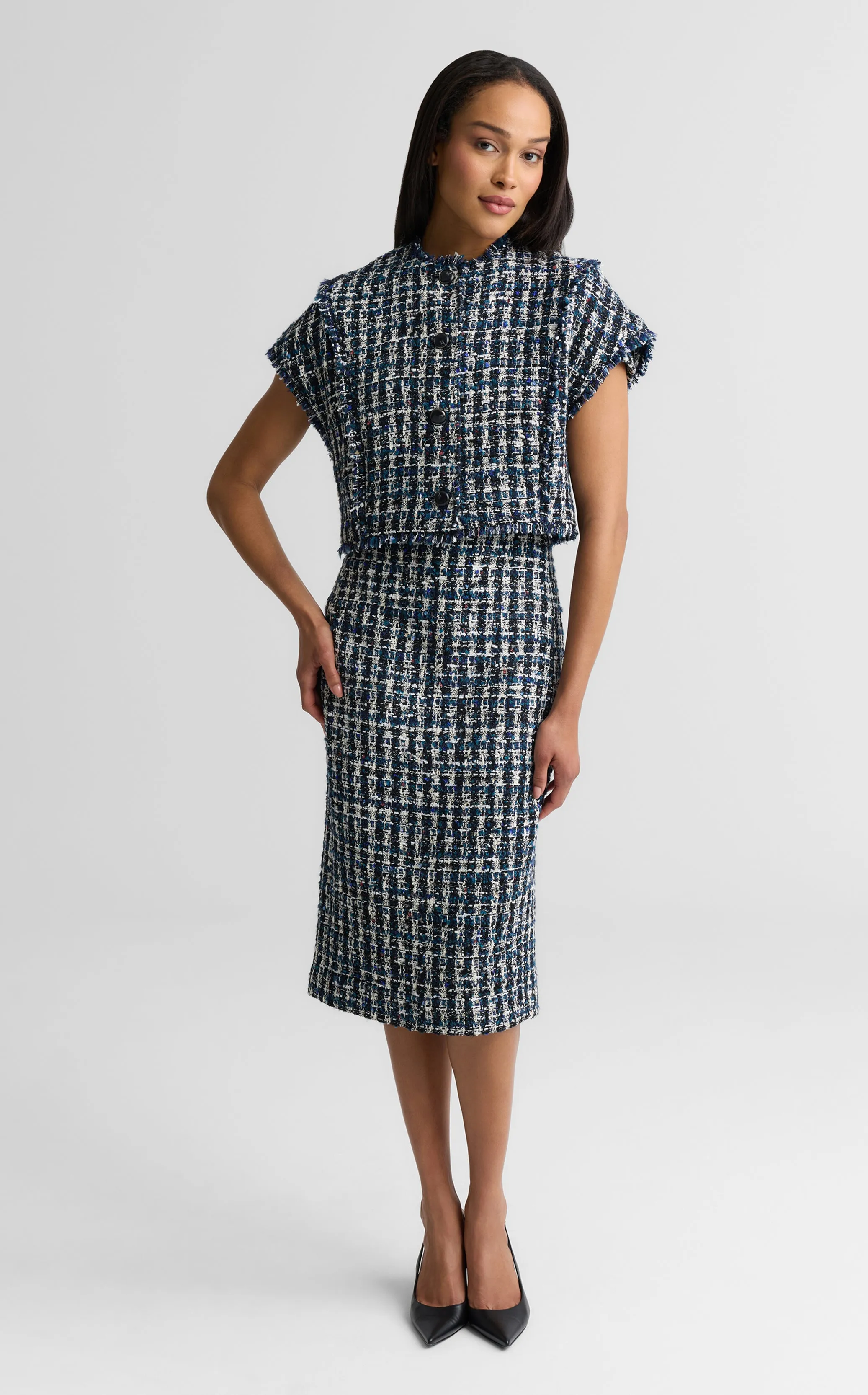 Vicki Dress In Aspen Tweed sold by St. John product image thumbnail 5