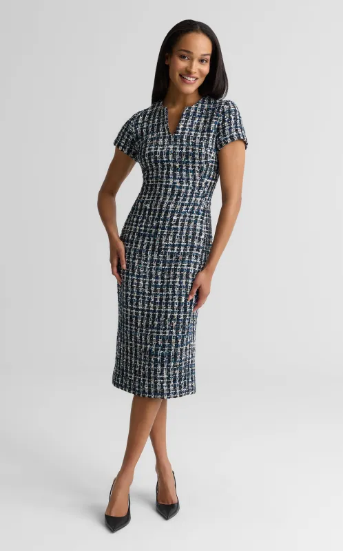 Vicki Dress In Aspen Tweed sold by St. John