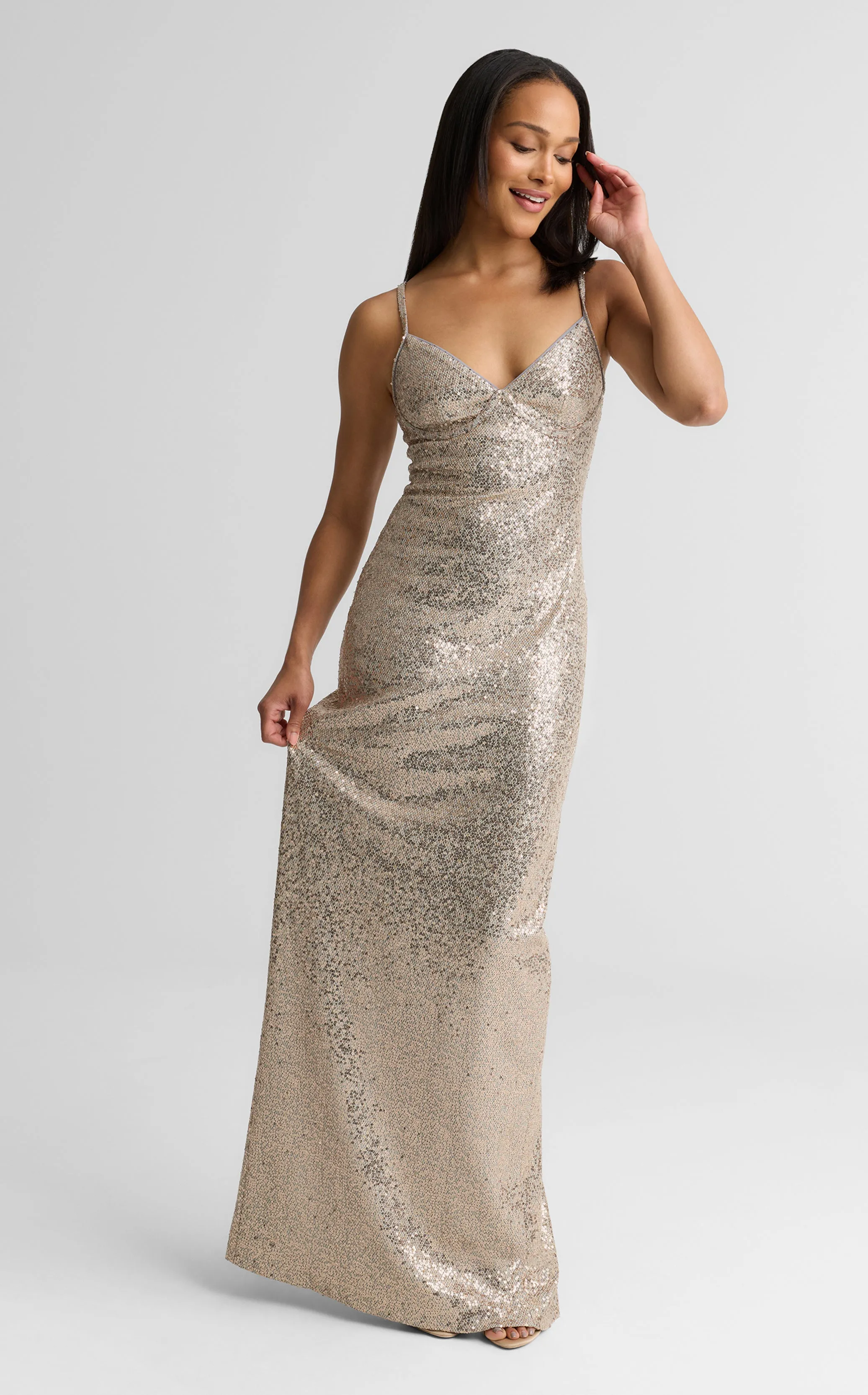 Isa Gown In Soft Tailored Sequin sold by St. John product image thumbnail 5