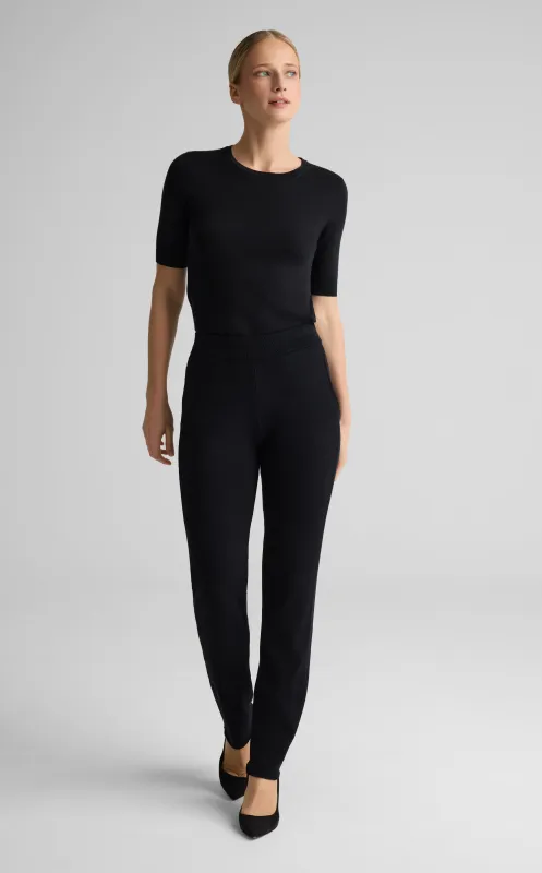 Isabel Full Length Pant in Legacy Crepe Knit sold by St. John