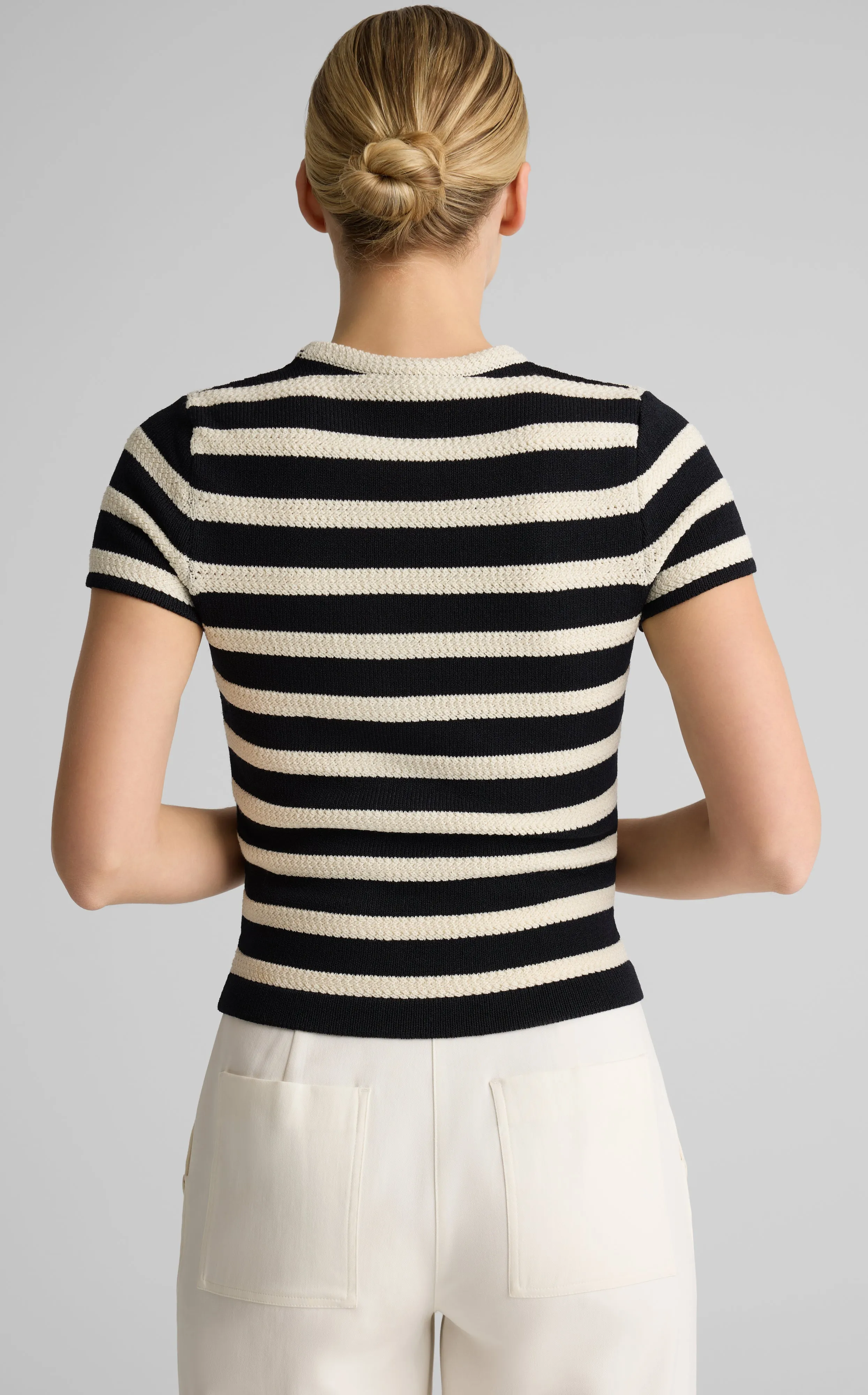 Lori Sweater In Breton Stripe Knit sold by St. John product image thumbnail 4