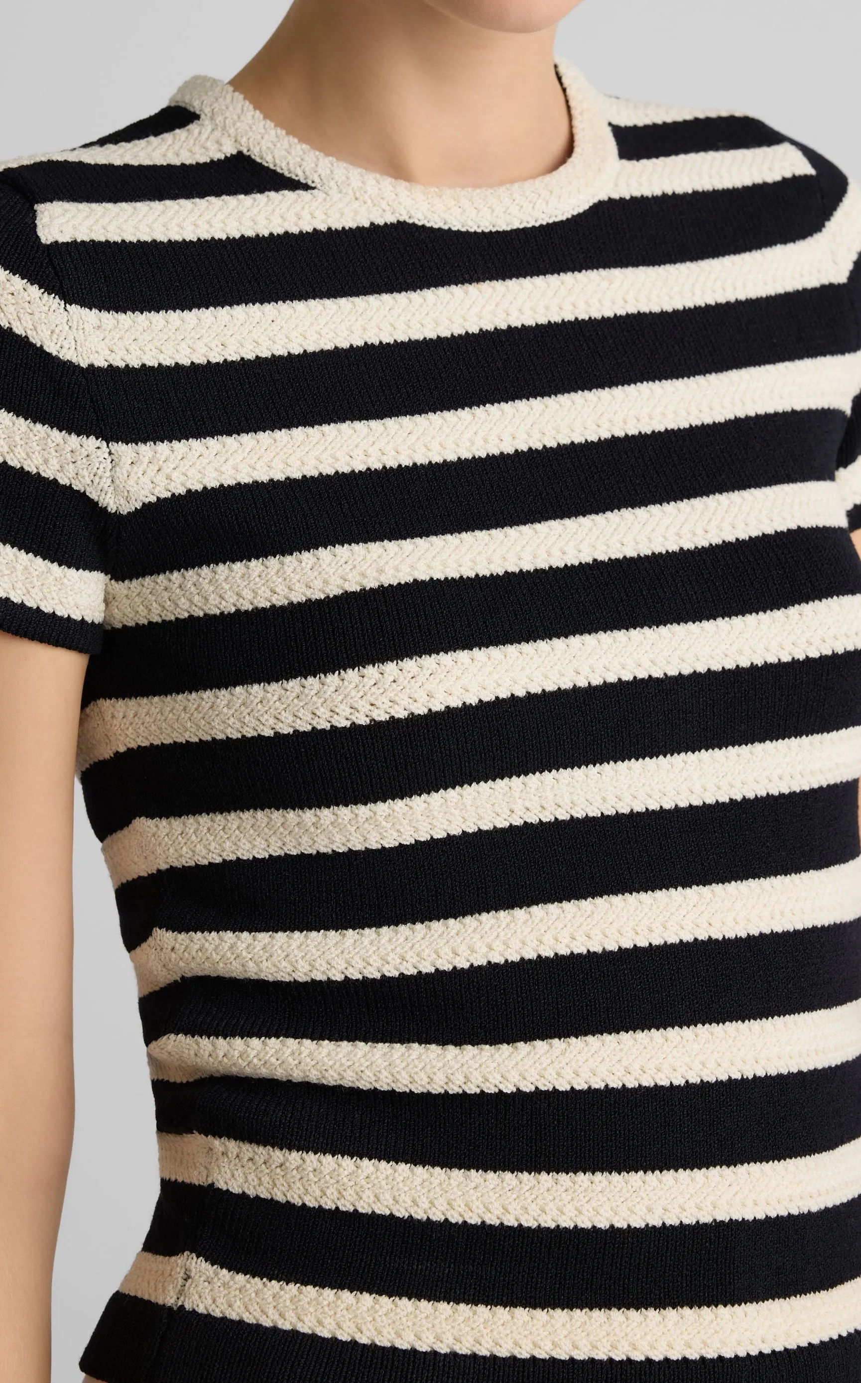 Lori Sweater In Breton Stripe Knit sold by St. John product image thumbnail 5