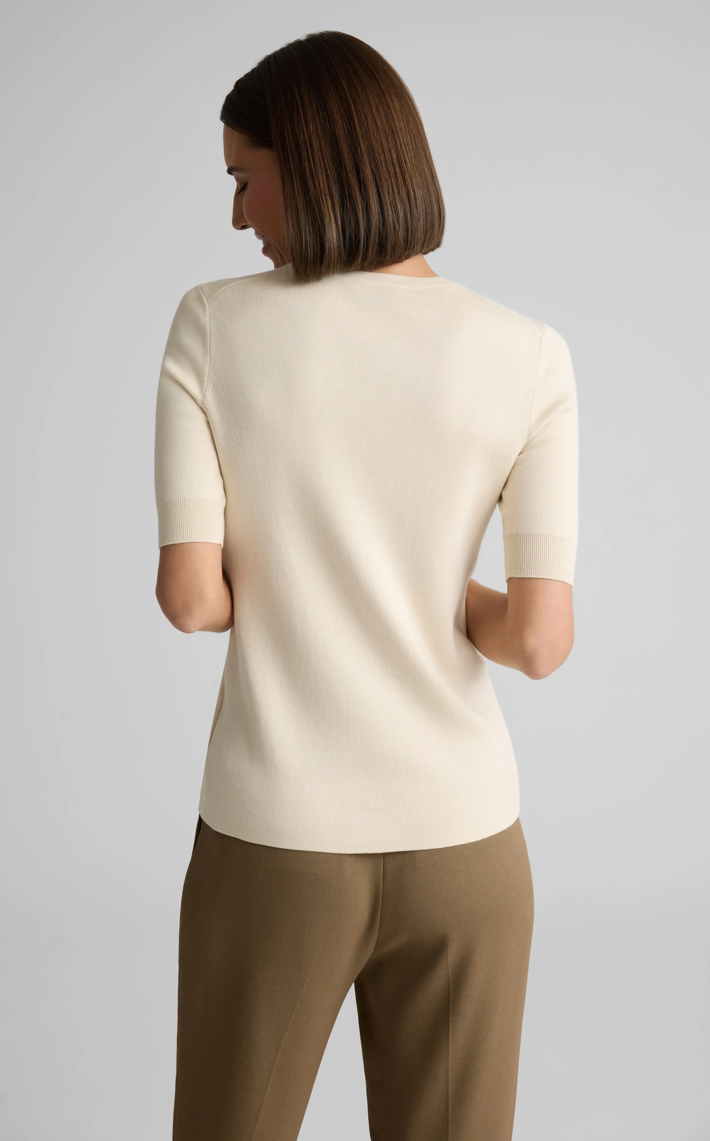 Marlie Sweater In Silk Cotton sold by St. John product image thumbnail 5
