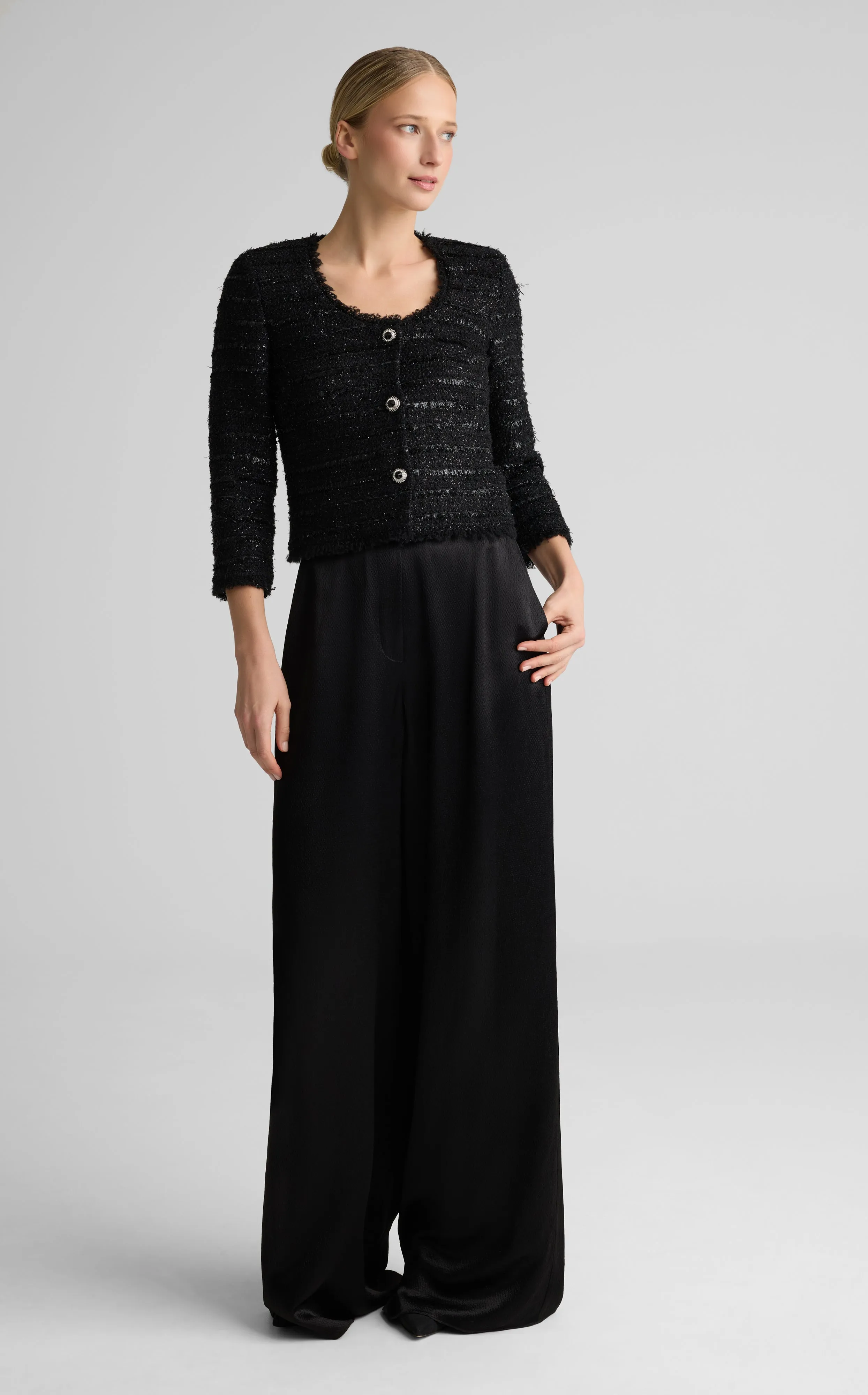 Ulyissa Jacket In Noir Tweed sold by St. John product image thumbnail 5