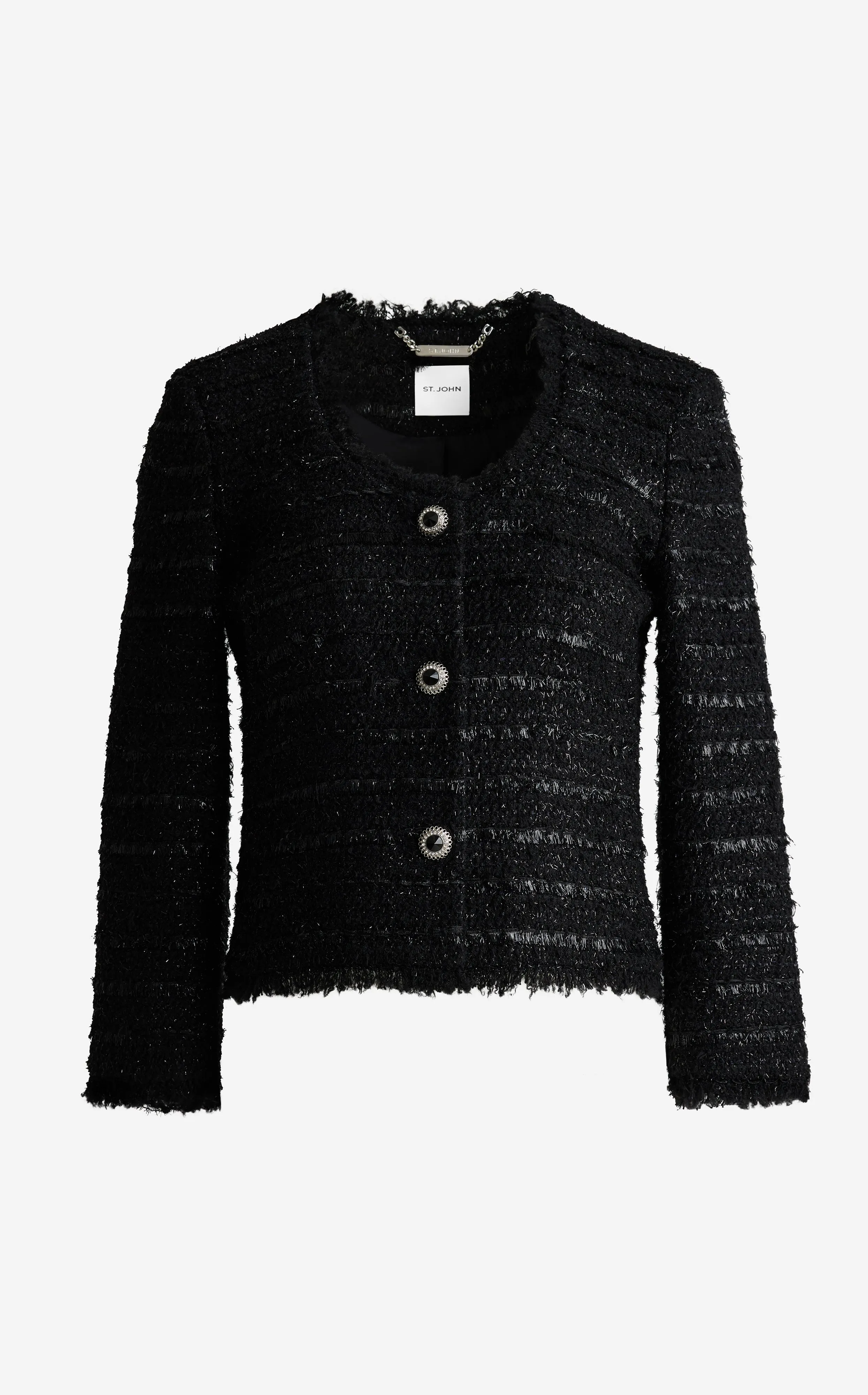 Ulyissa Jacket In Noir Tweed sold by St. John product image thumbnail 2