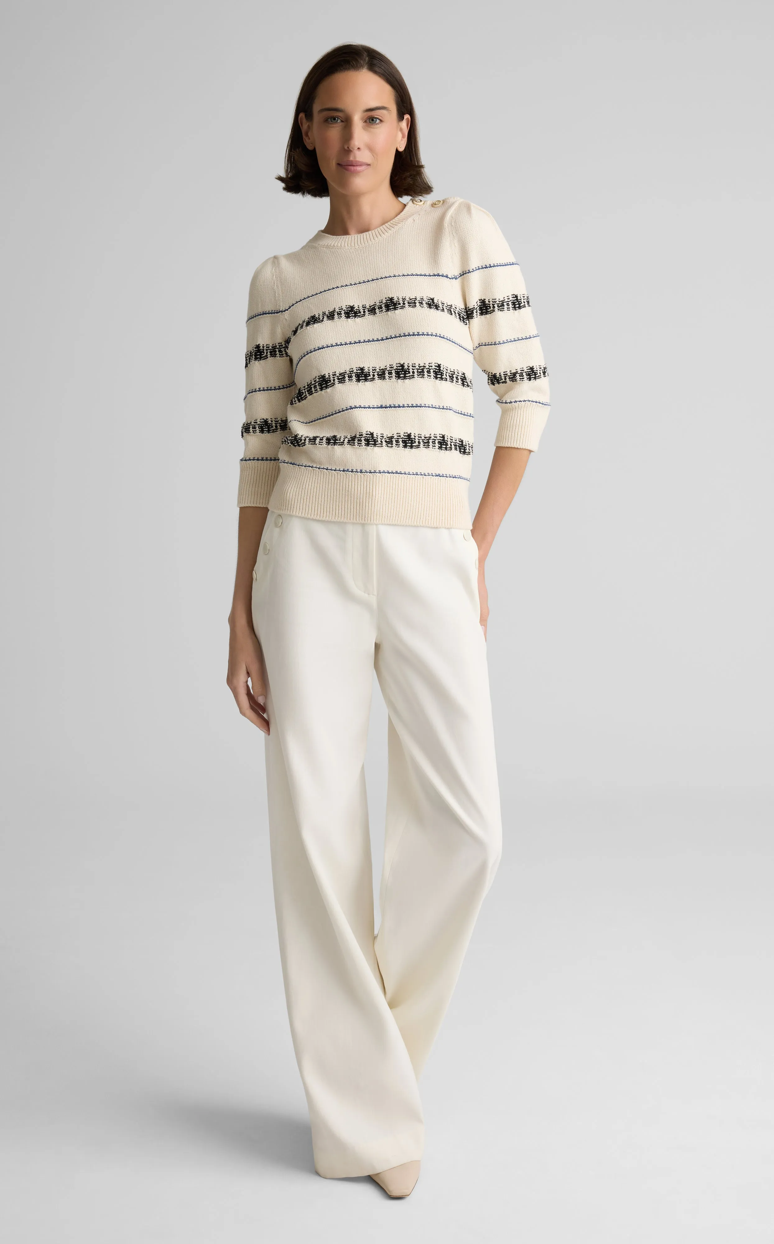 Brielle Sweater in Brisé Cotton Knit sold by St. John product image thumbnail 4