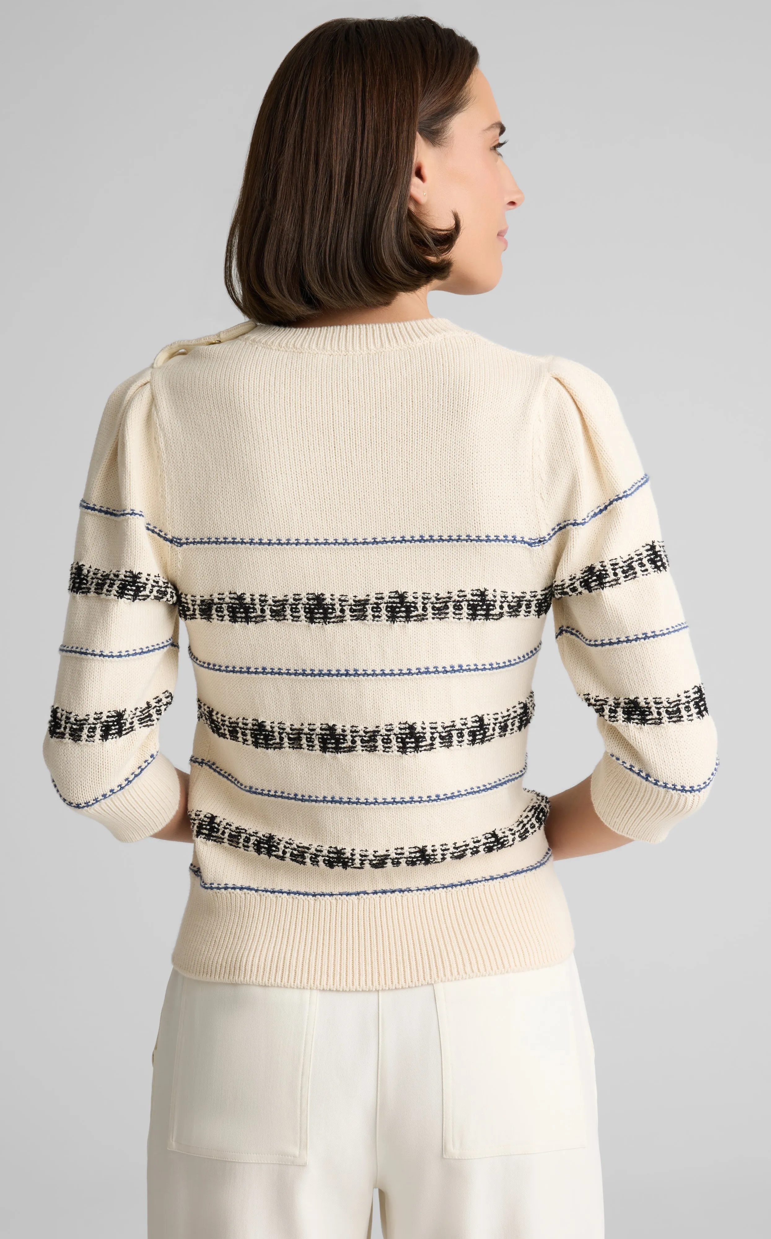 Brielle Sweater in Brisé Cotton Knit sold by St. John product image thumbnail 3